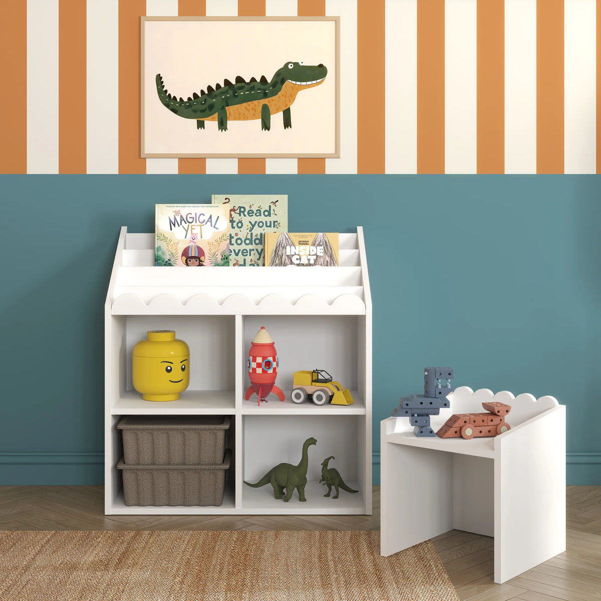 Bellamy Montessori-Bücherregal Book Nook, weiß