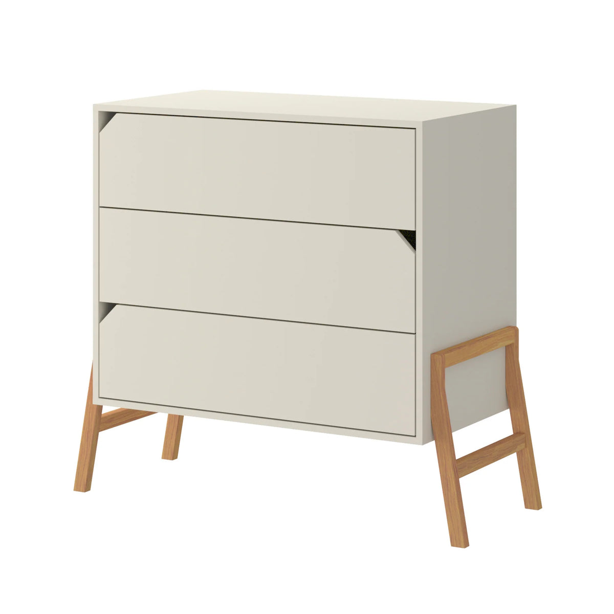 Bellamy Kommode mit 3 Schubladen Lotta, creme