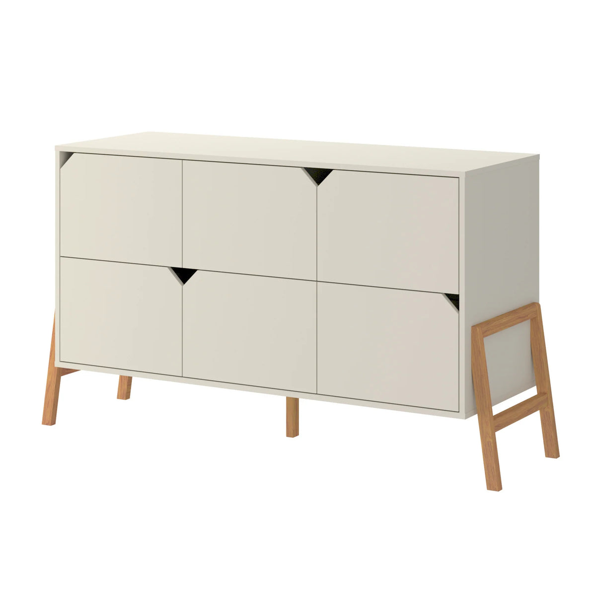 Bellamy Kommode mit 6 Schubladen Lotta, creme