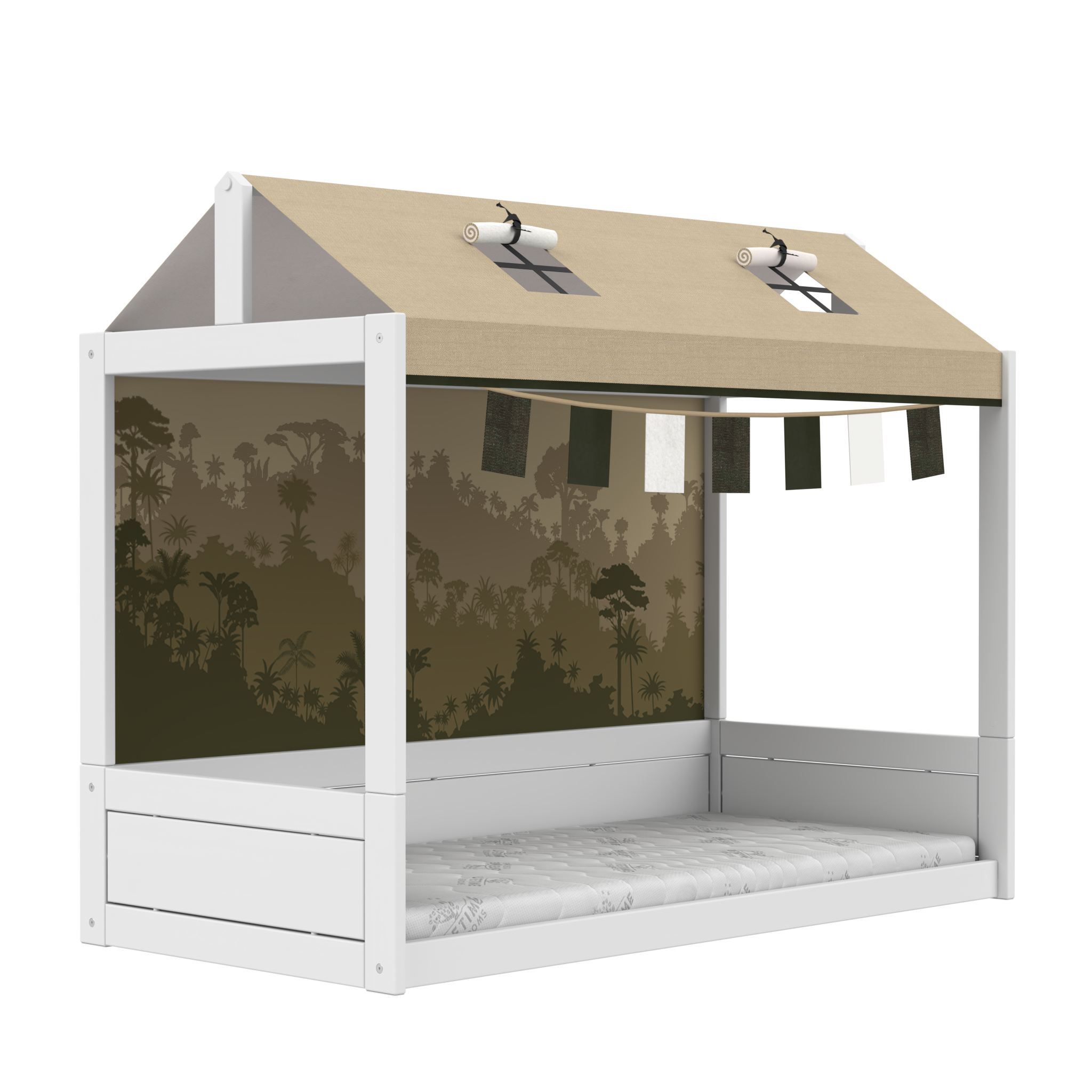 Lifetime Montessori Bett mit Dachkonstruktion 90 x 200 cm