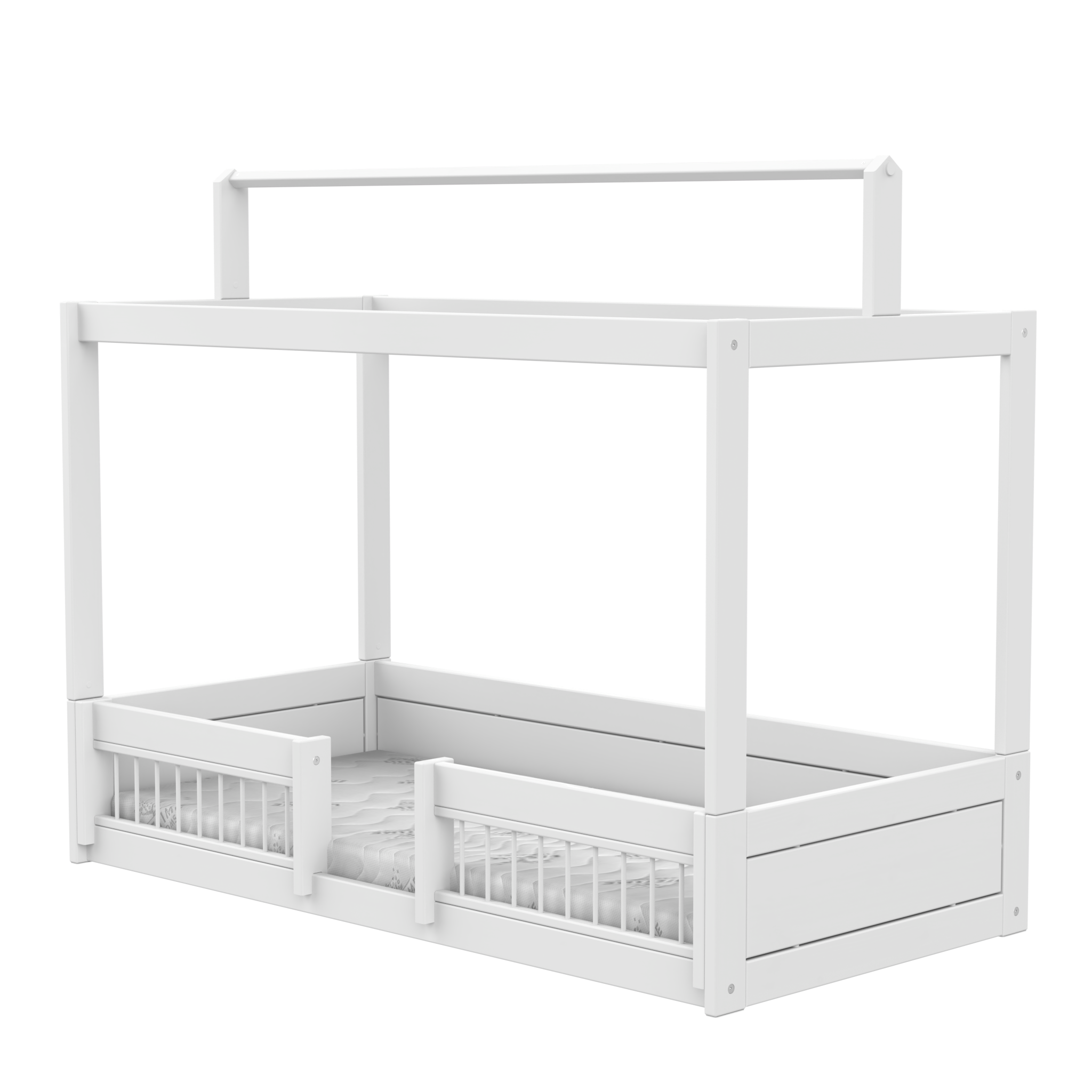Lifetime Montessori Bett mit Dachkonstruktion & Bettfronten 90 x 200 cm