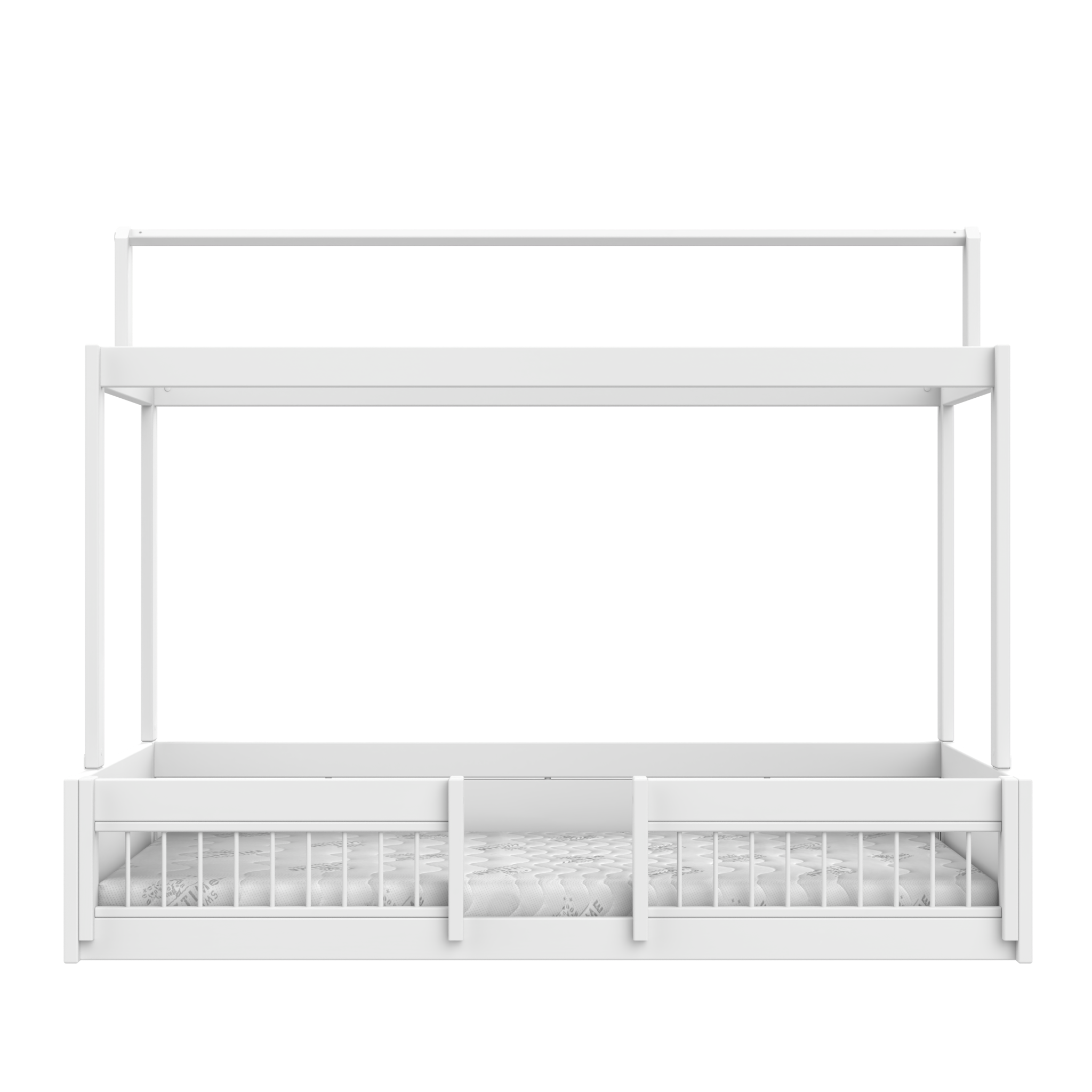 Lifetime Montessori Bett mit Dachkonstruktion & Bettfronten 120 x 200 cm