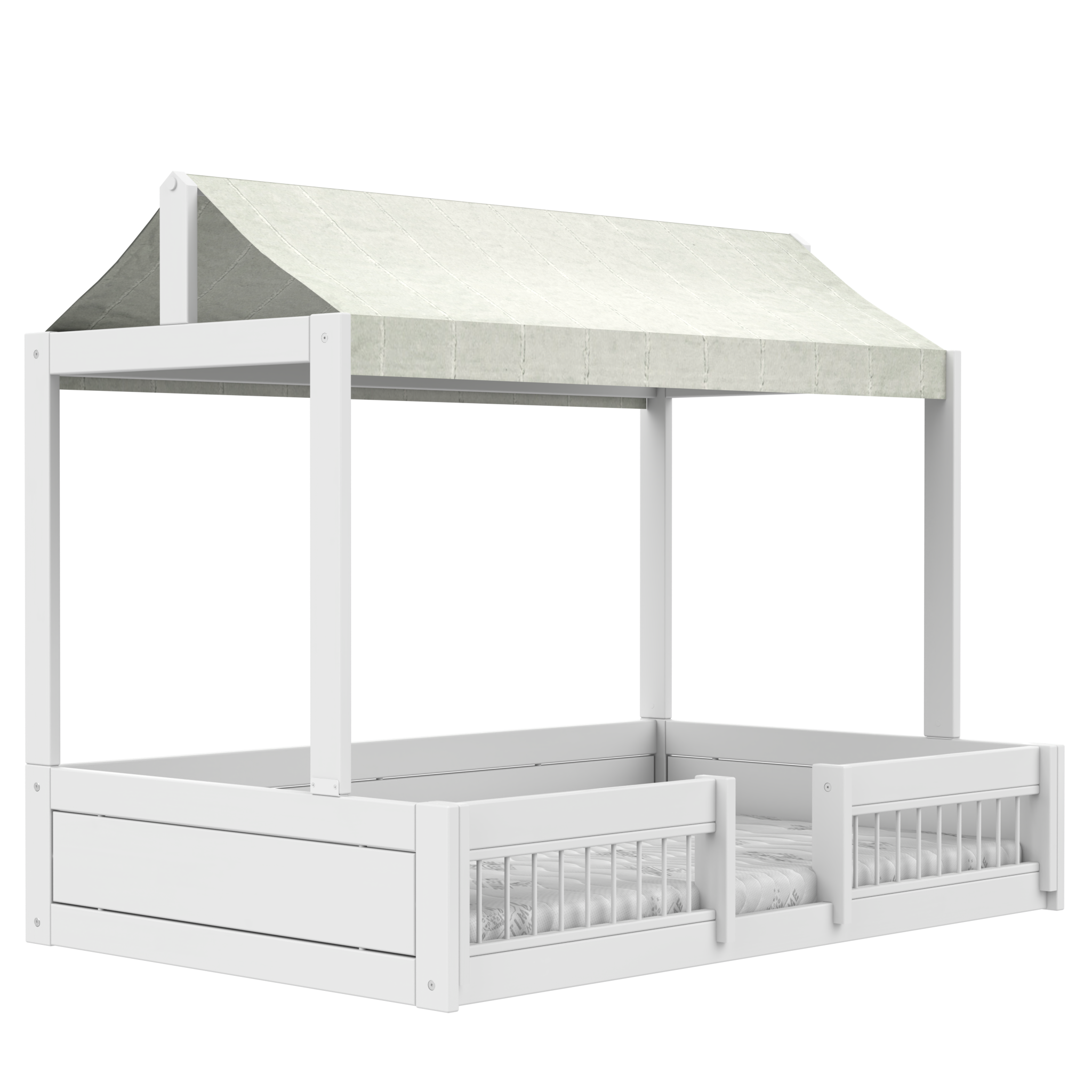 Lifetime Montessori Bett mit Dachkonstruktion & Bettfronten 120 x 200 cm