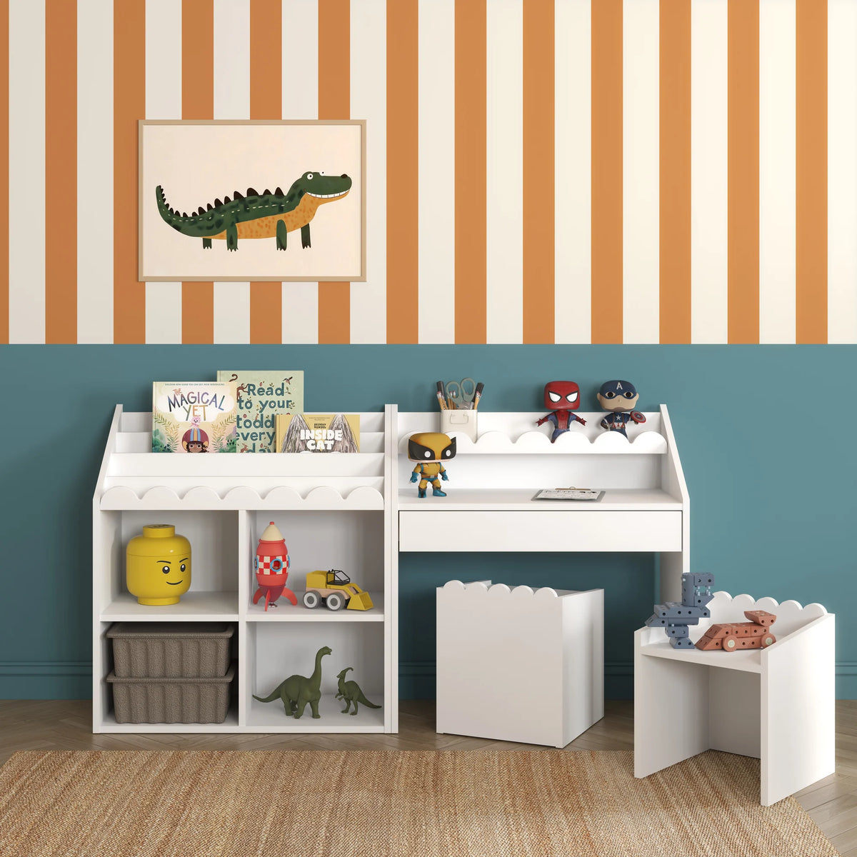 Bellamy Stuhl Book Nook, weiß