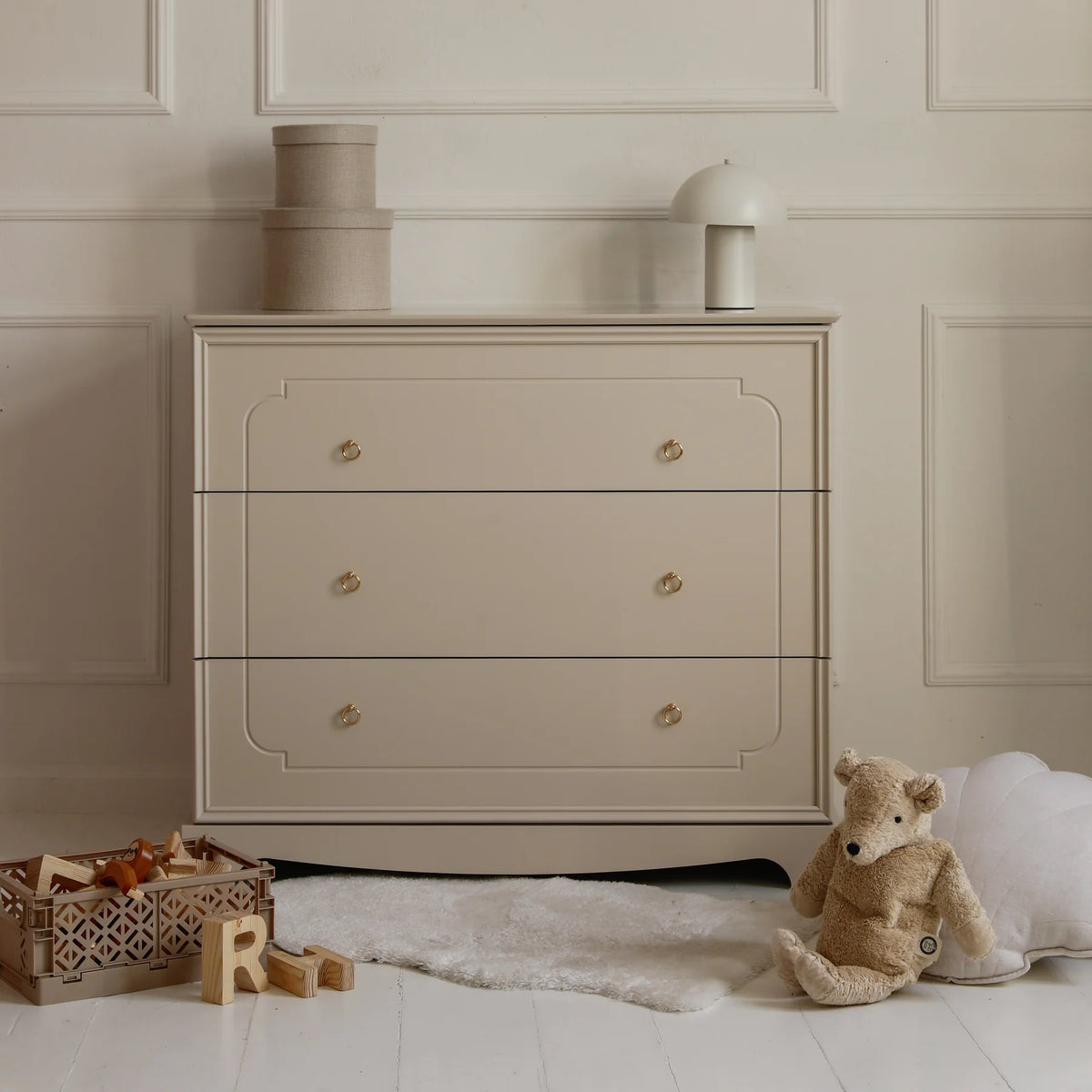 Bellamy Kommode mit 3 Schubladen Royal, creme