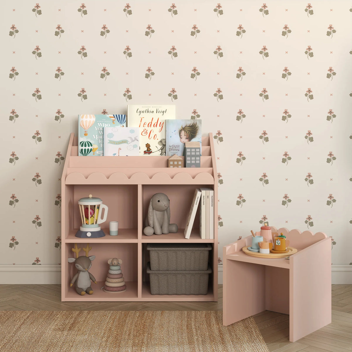 Bellamy Montessori-Bücherregal Book Nook, rosa