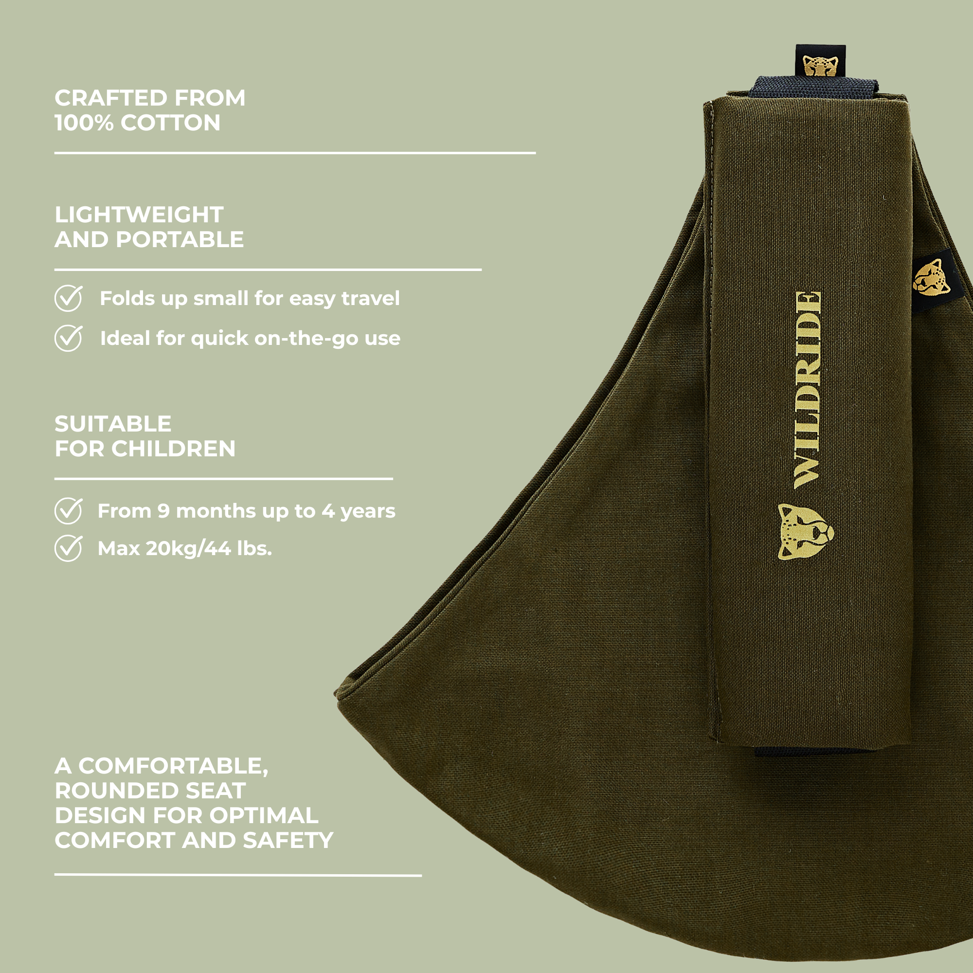 Wildride Kleinkindtrage Army Green