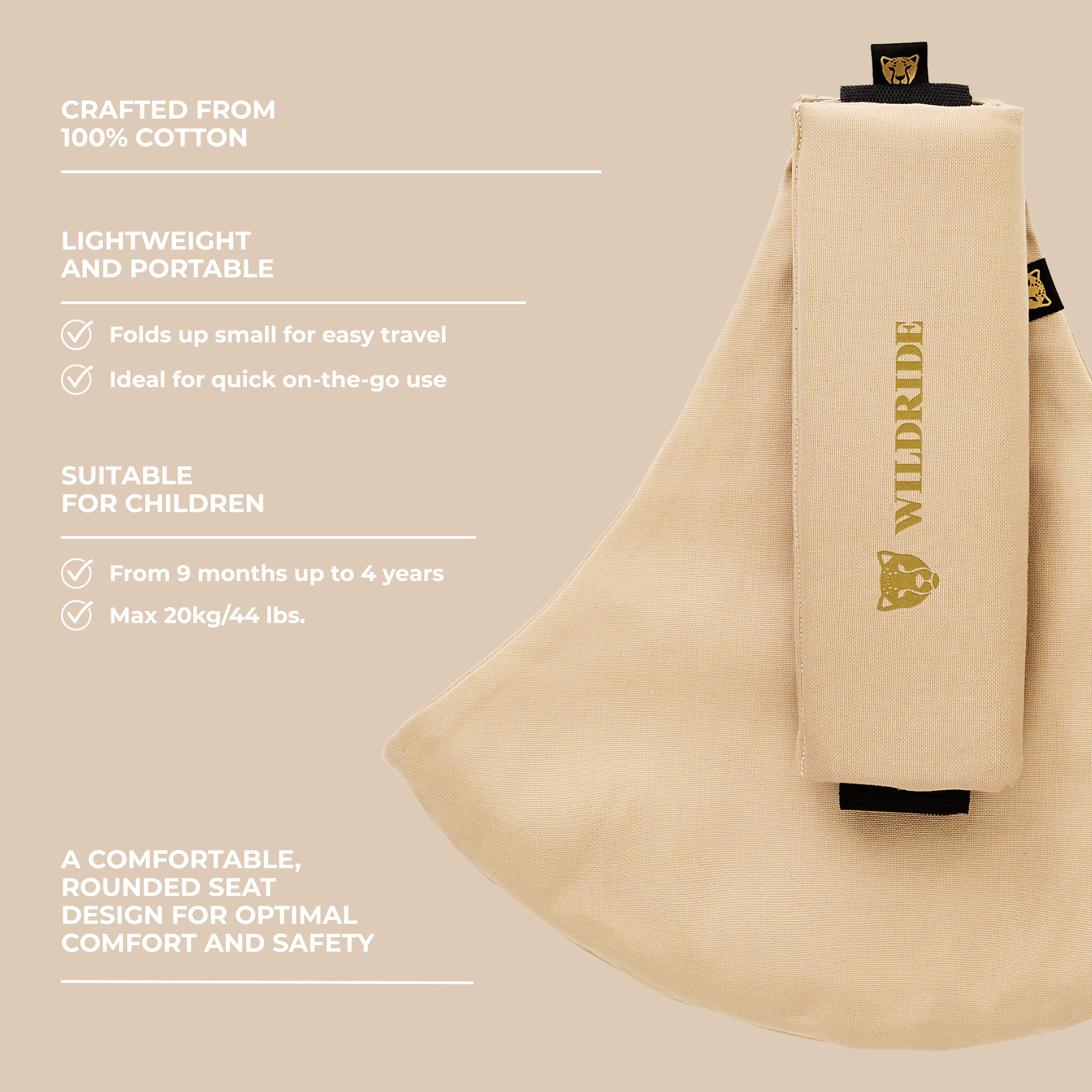 Wildride Kleinkindtrage Beige