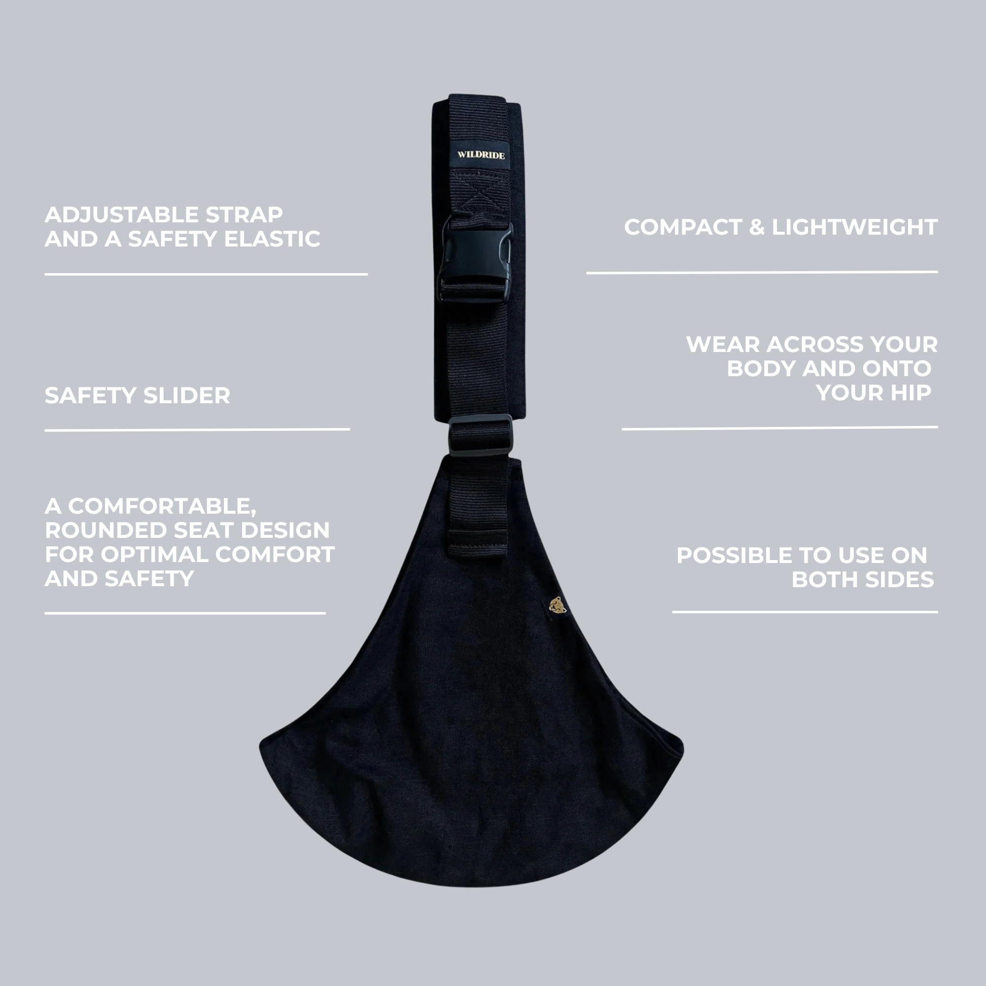 Wildride Kleinkindtrage Black Linen