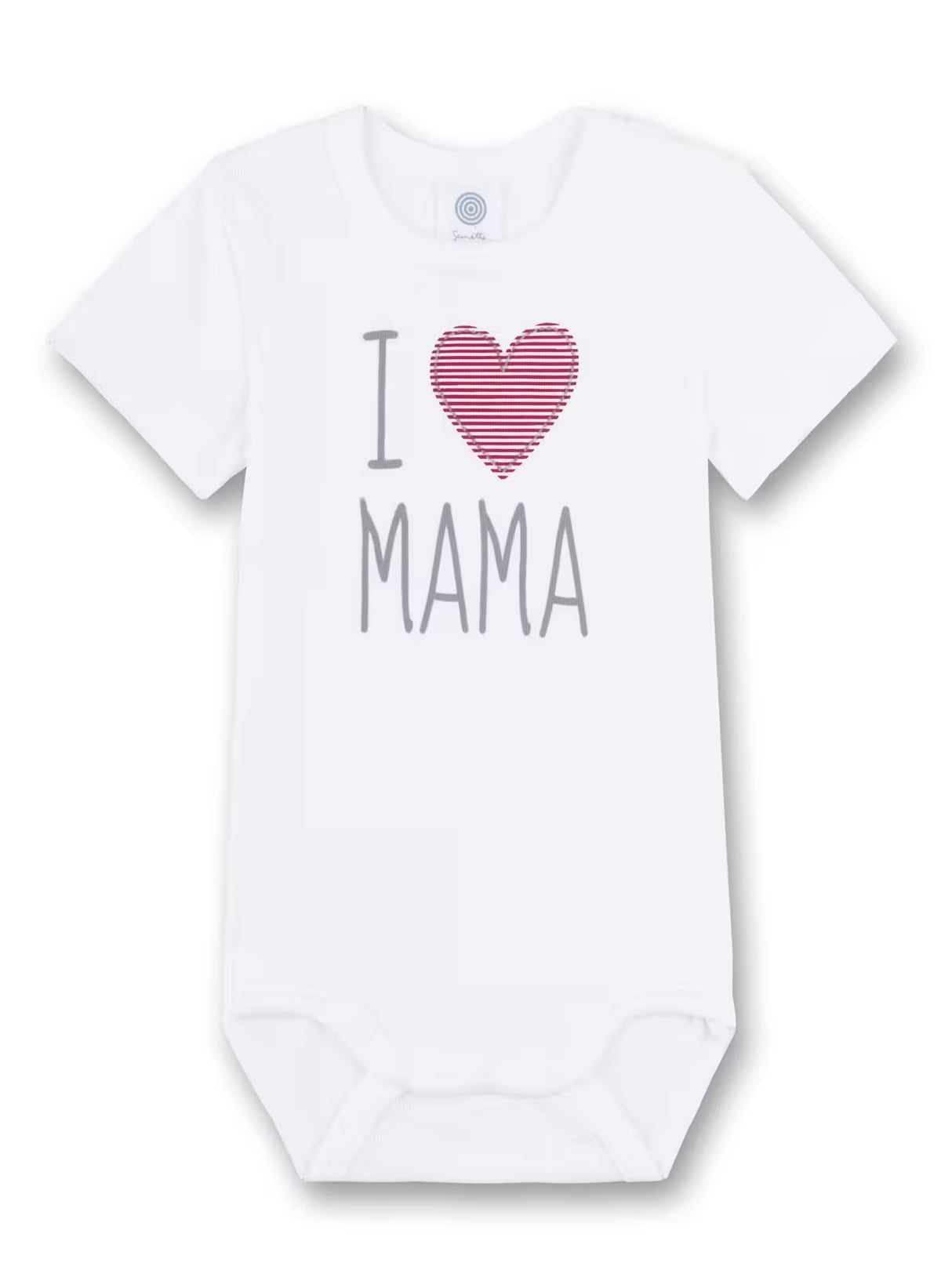 Sanetta Kurzarm-Body, I love Mama