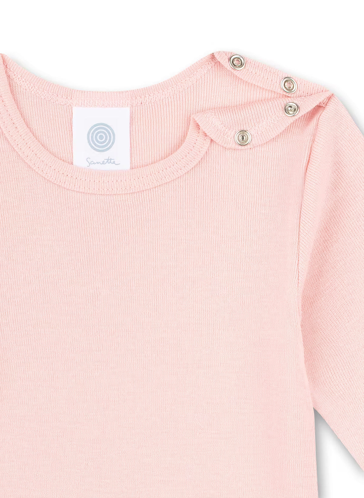 Sanetta Langarm-Body 2er-Pack, rosa/weiß