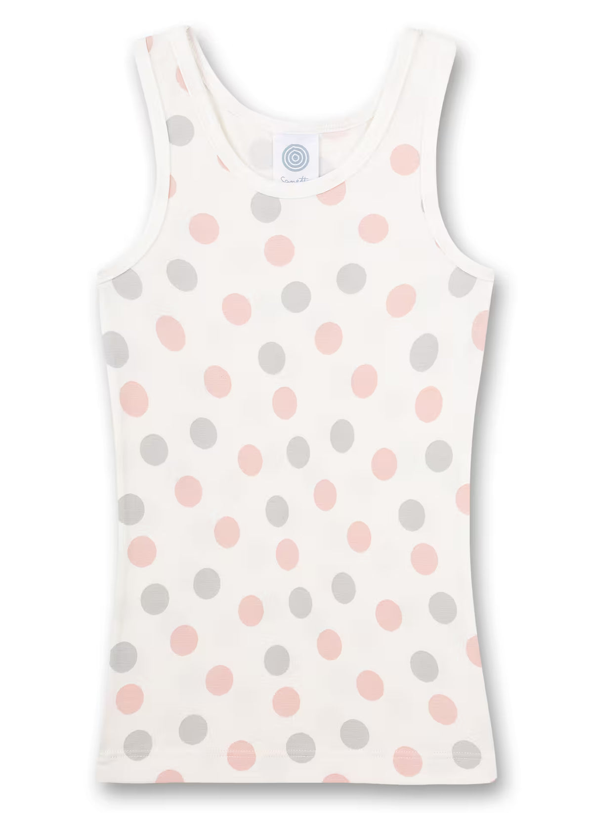 Sanetta Unterhemd weiß/rosa/grau Dots