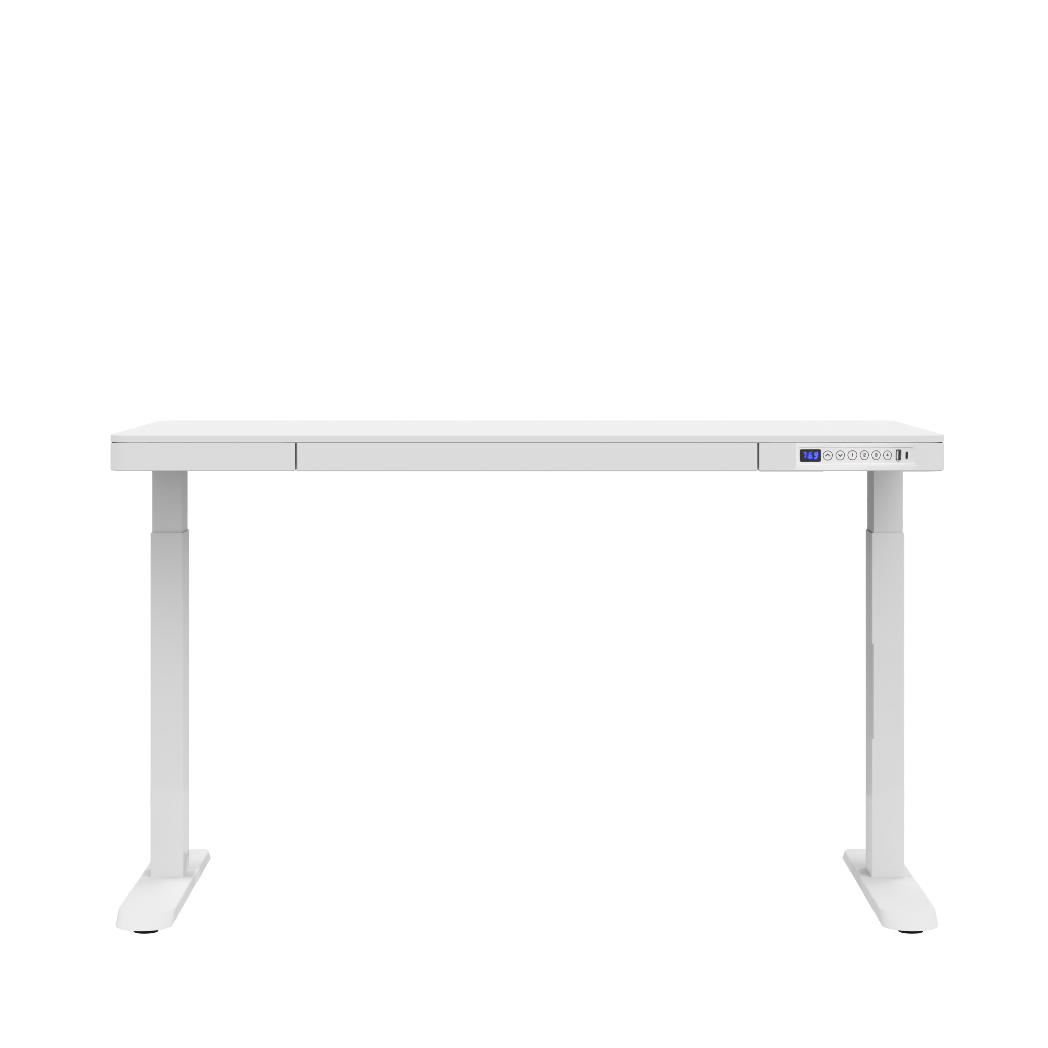 Lifetime Elektrisch verstellbarer Schreibtisch mit Schublade und USB - RISE