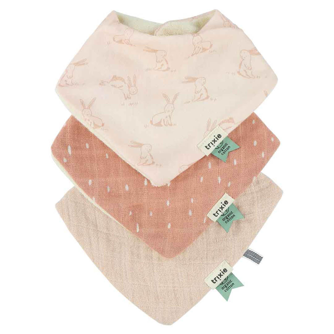 Trixie Bandana-Lätzchen 3er-Pack, Rosy Rabbit