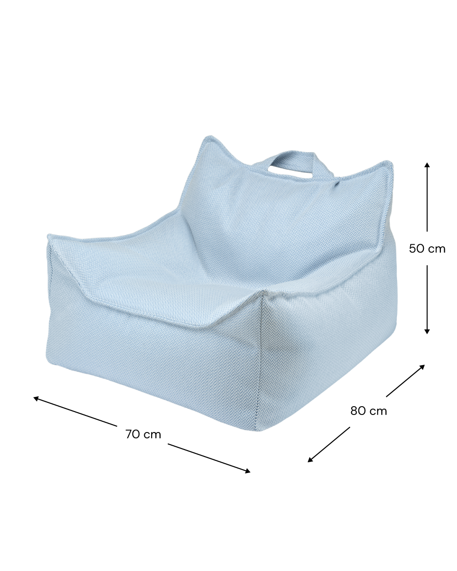 Wigiwama Outdoor Set - Sitzsack & Ottomane, Azure