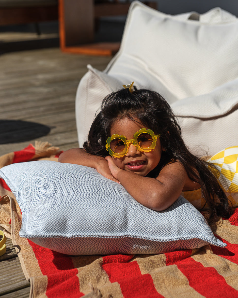 Wigiwama Outdoor Kissen Block, Azure