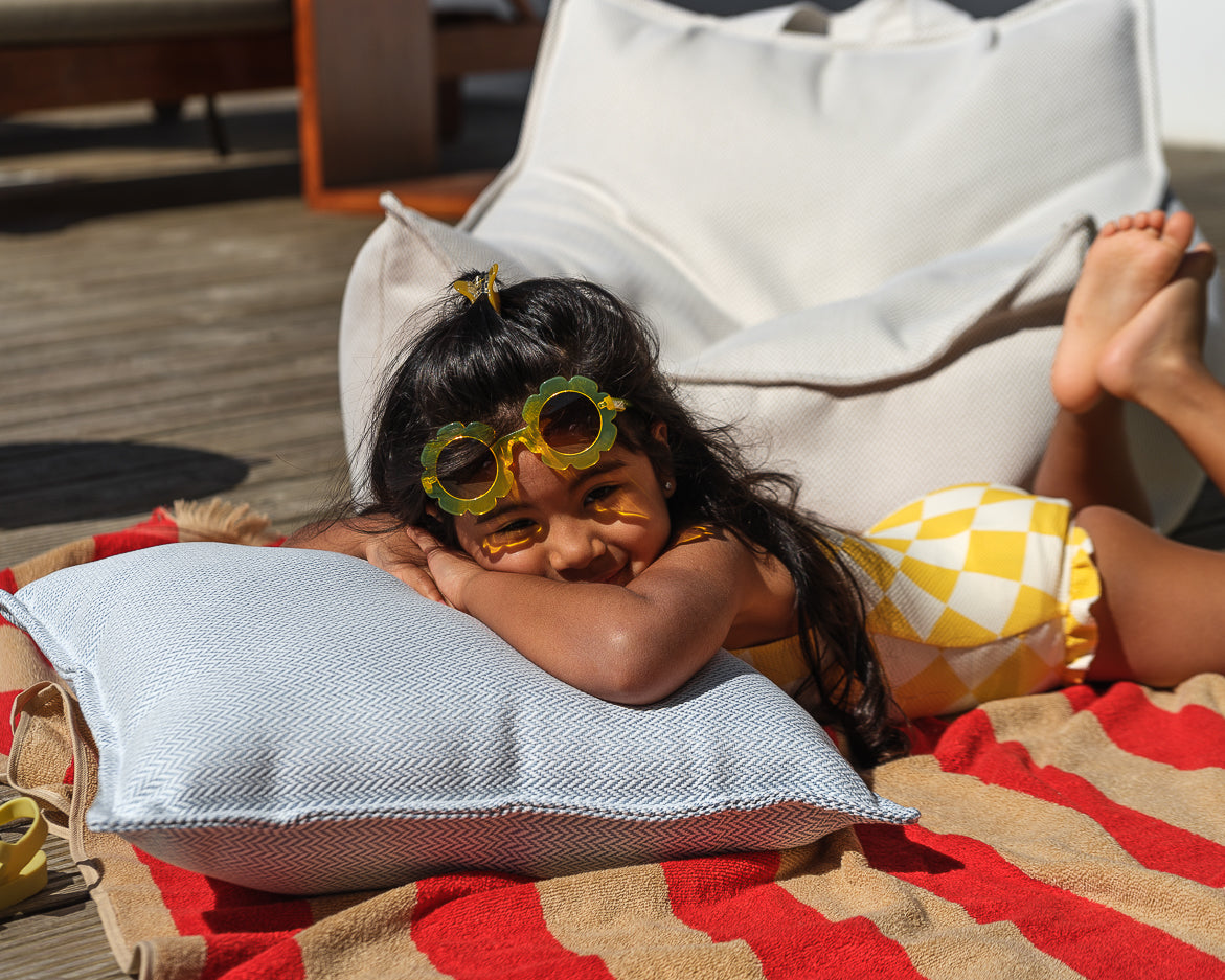 Wigiwama Outdoor Kissen Block, Azure