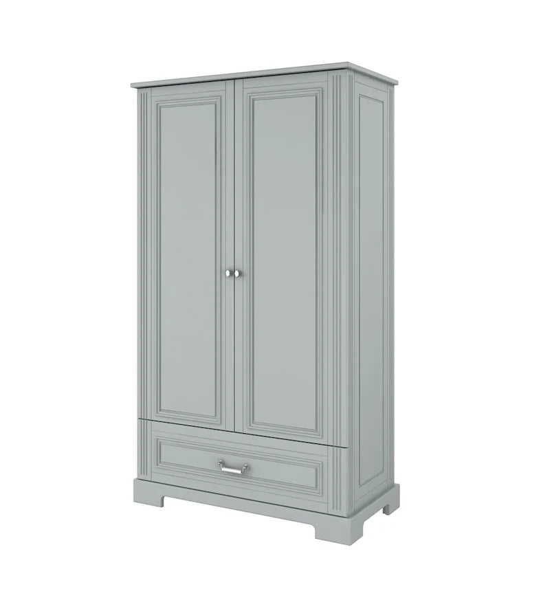 Bellamy 2-türiger hoher Kleiderschrank Ines, grau
