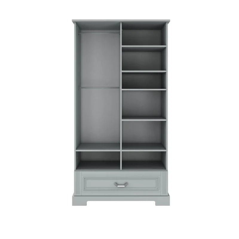 Bellamy 2-türiger hoher Kleiderschrank Ines, grau