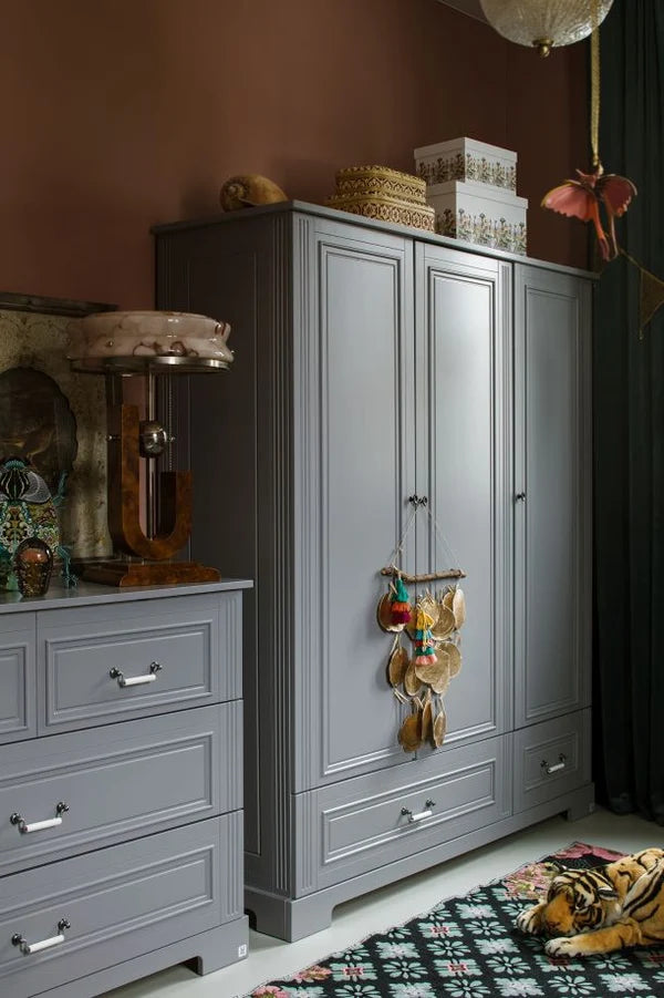 Bellamy 3-türiger Kleiderschrank Ines, grau