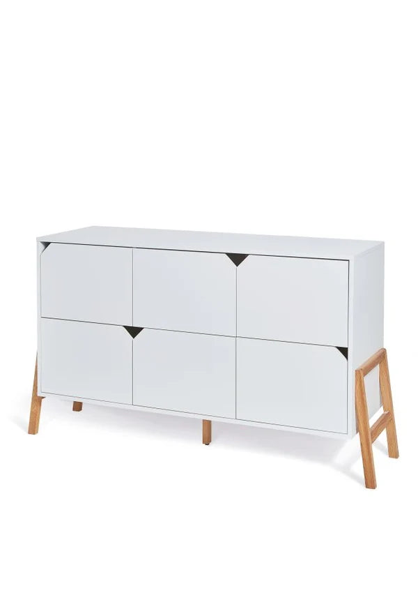 Bellamy Kommode mit 6 Schubladen Lotta, weiß