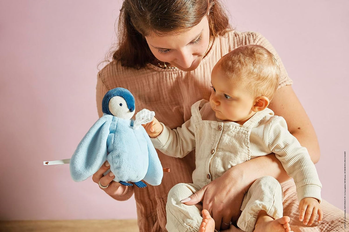 Kaloo Kuscheltier Pinguin, mit Musselintuch