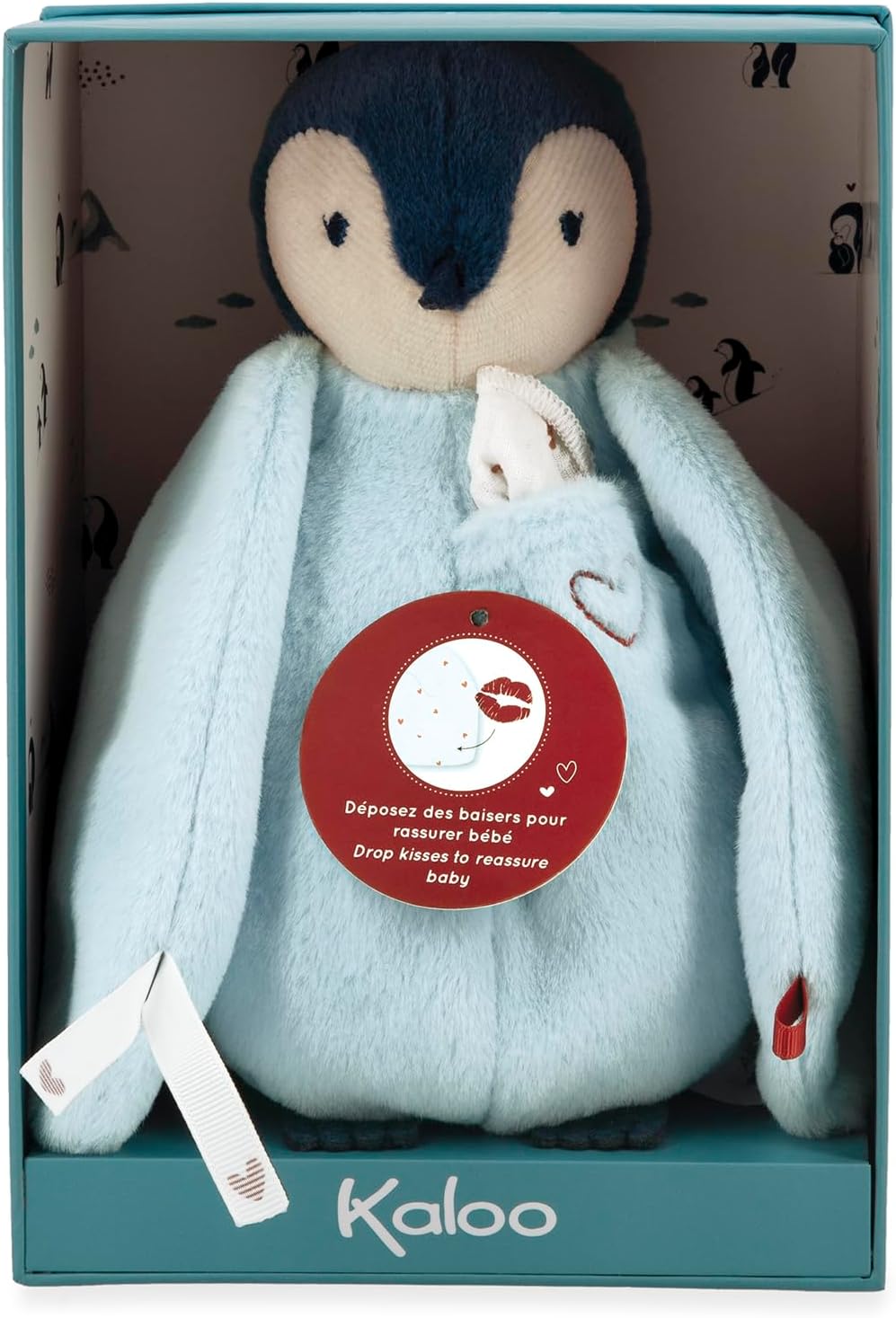 Kaloo Kuscheltier Pinguin, mit Musselintuch