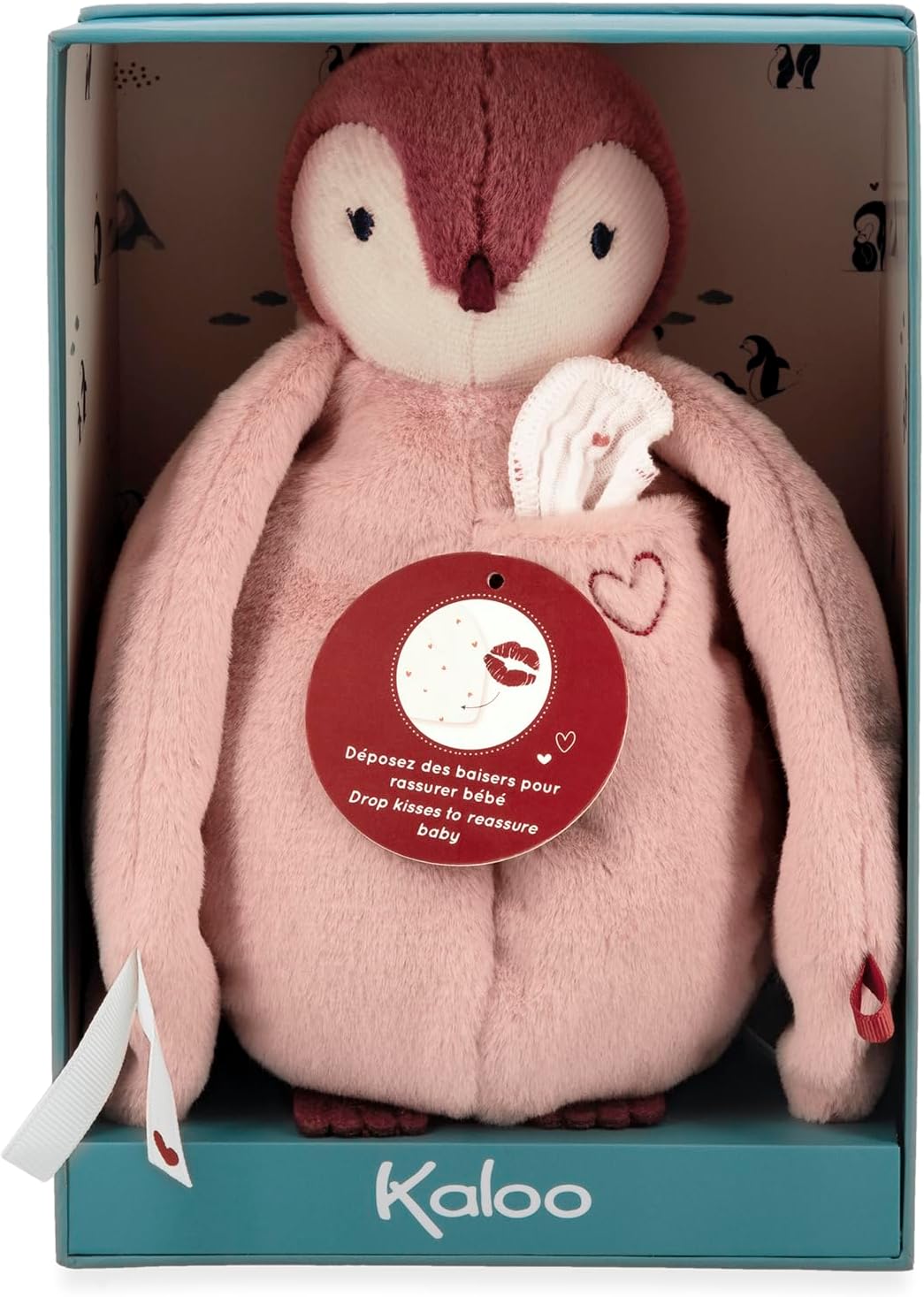 Kaloo Kuscheltier Pinguin, mit Musselintuch