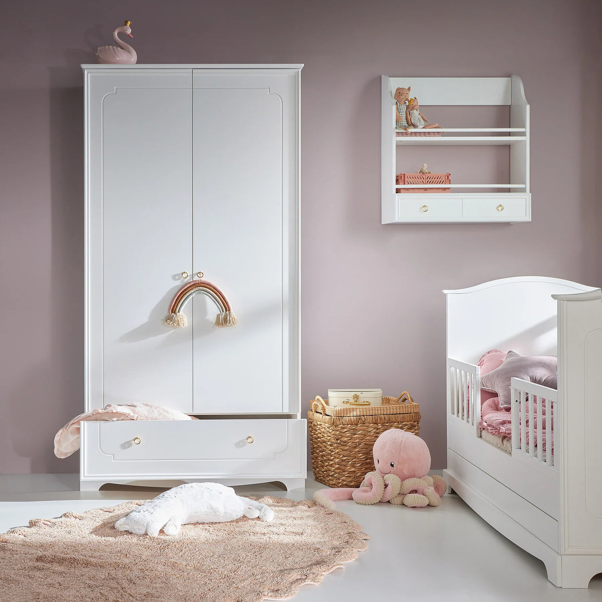 Bellamy 2-türiger Kleiderschrank Royal, weiß
