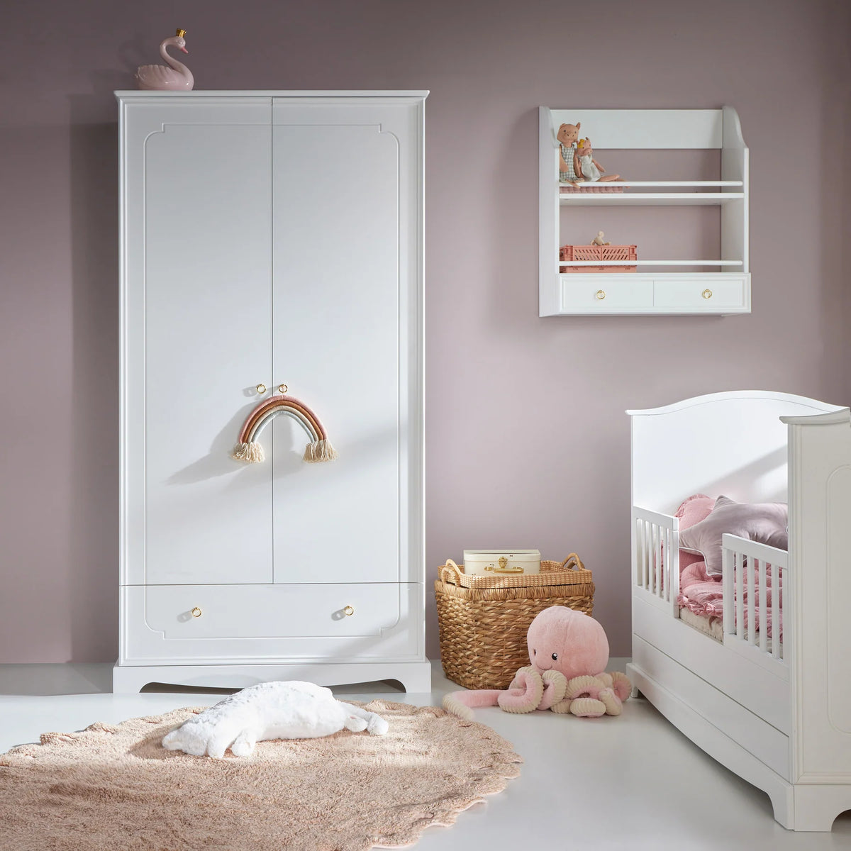 Bellamy 2-türiger Kleiderschrank Royal, weiß