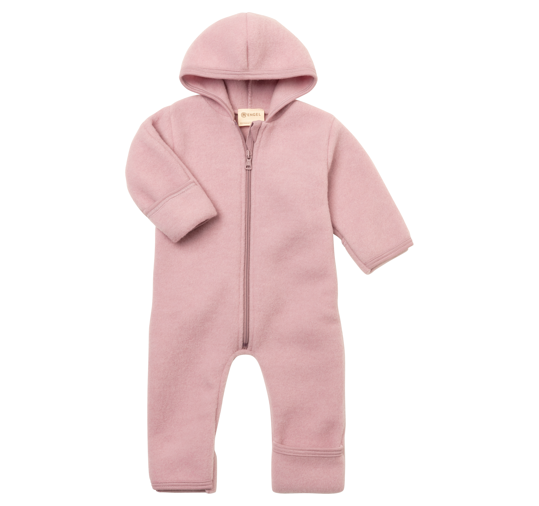 Engel Woll-Overall mit Zipper, rosenholz melange
