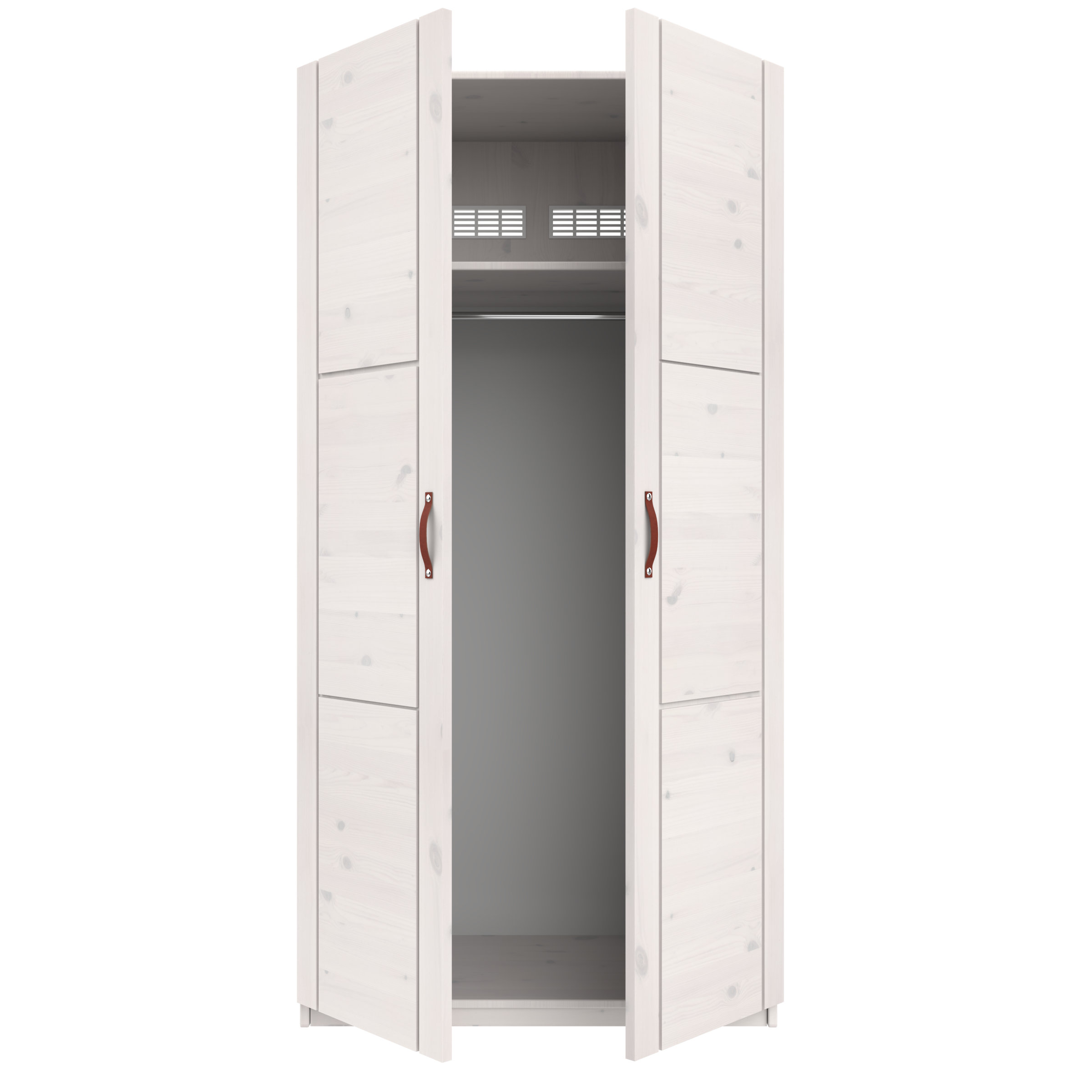 Lifetime Kleiderschrank mit 2 Türen und Kleiderstange, 100 cm