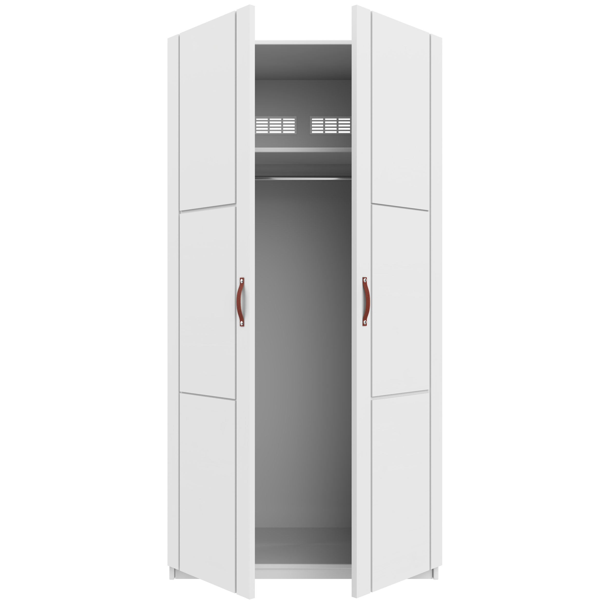 Lifetime Kleiderschrank mit 2 Türen und Kleiderstange, 100 cm