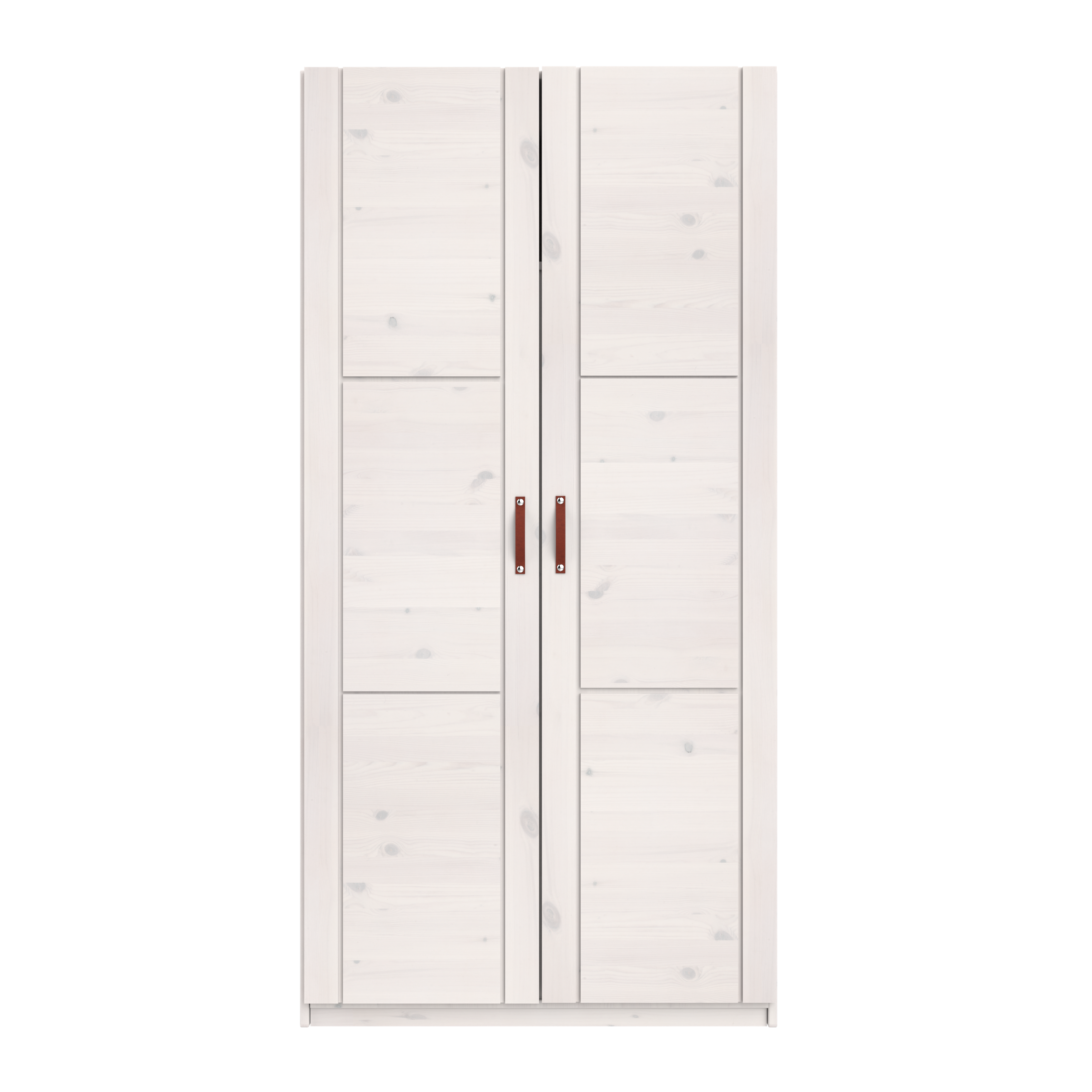 Lifetime Kleiderschrank mit 2 Türen, Regalen und Kleiderstange, 100 cm