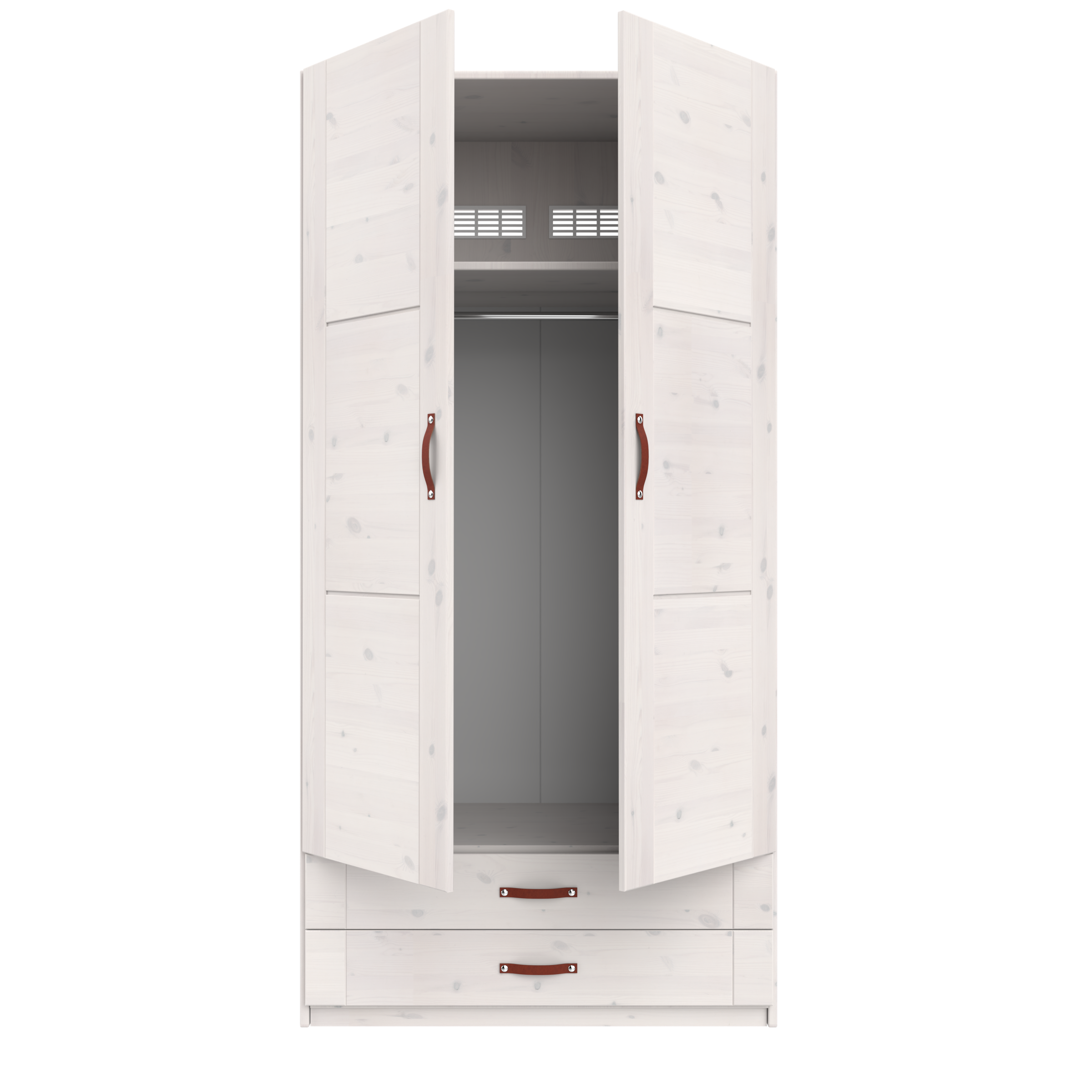Lifetime Kleiderschrank mit 2 Türen und Schubladen, 100 cm