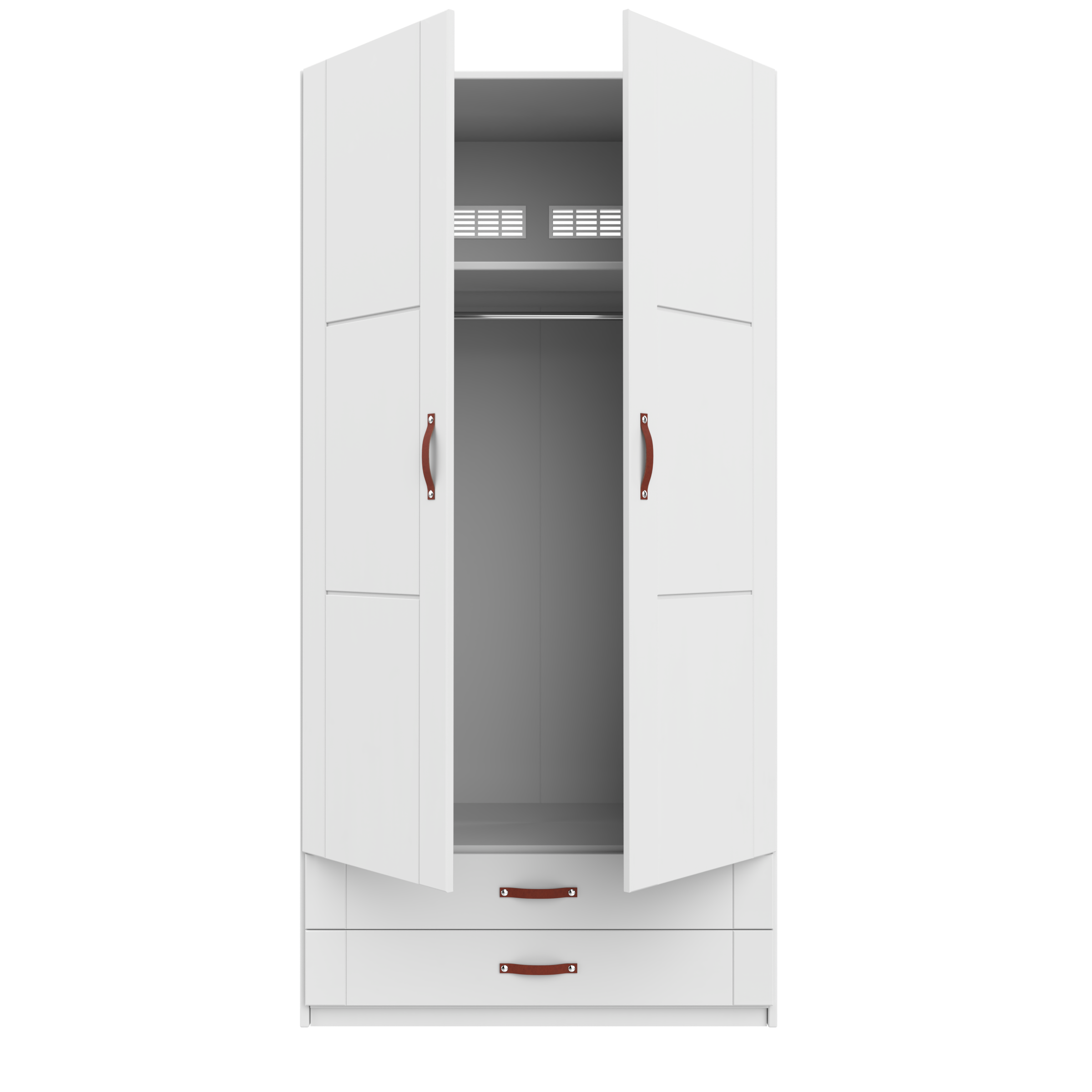 Lifetime Kleiderschrank mit 2 Türen und Schubladen, 100 cm