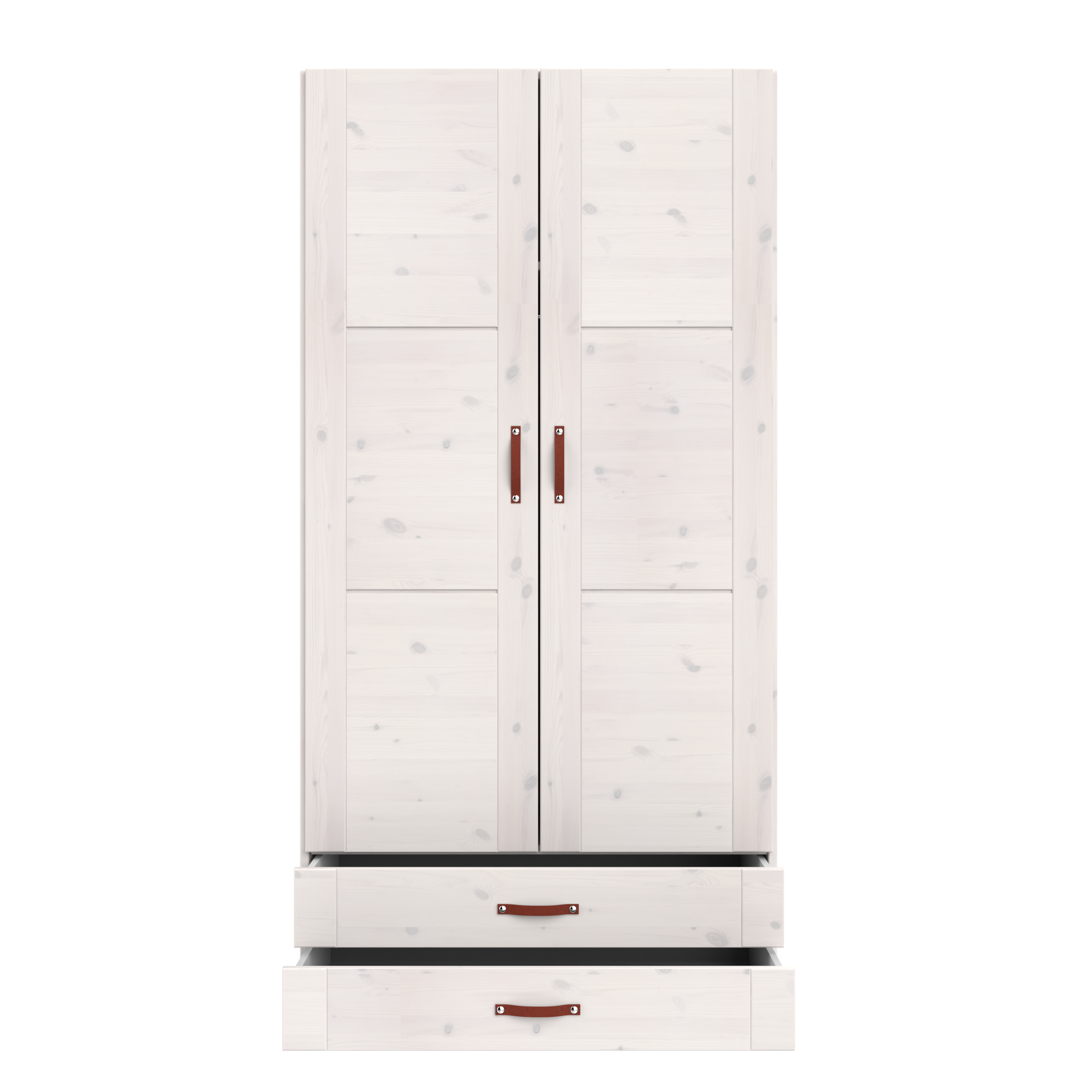 Lifetime Kleiderschrank mit 2 Türen, Regalen und Schubladen, 100 cm