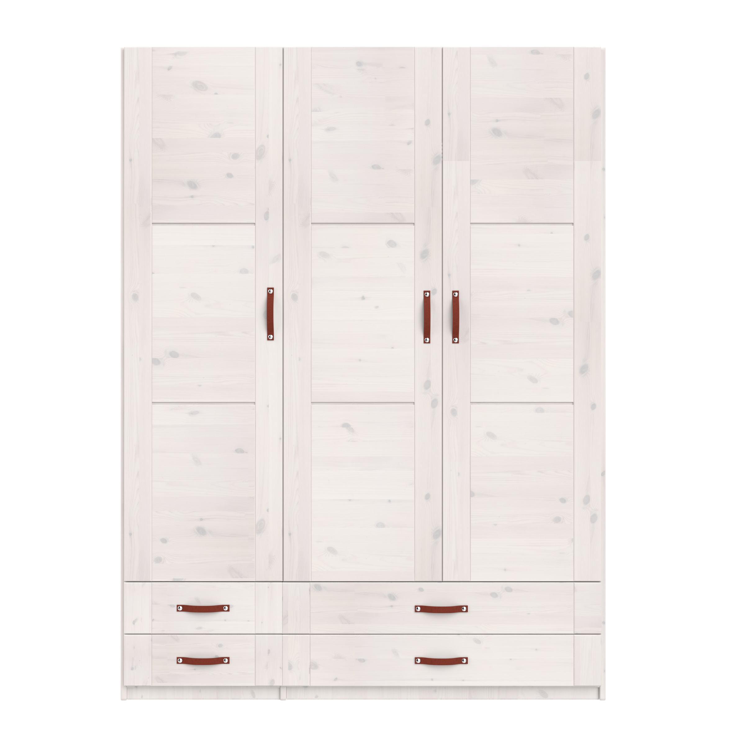 Lifetime Kleiderschrank mit 3 Türen, Einlegeböden, Kleiderstange und Schubladen, 150 cm