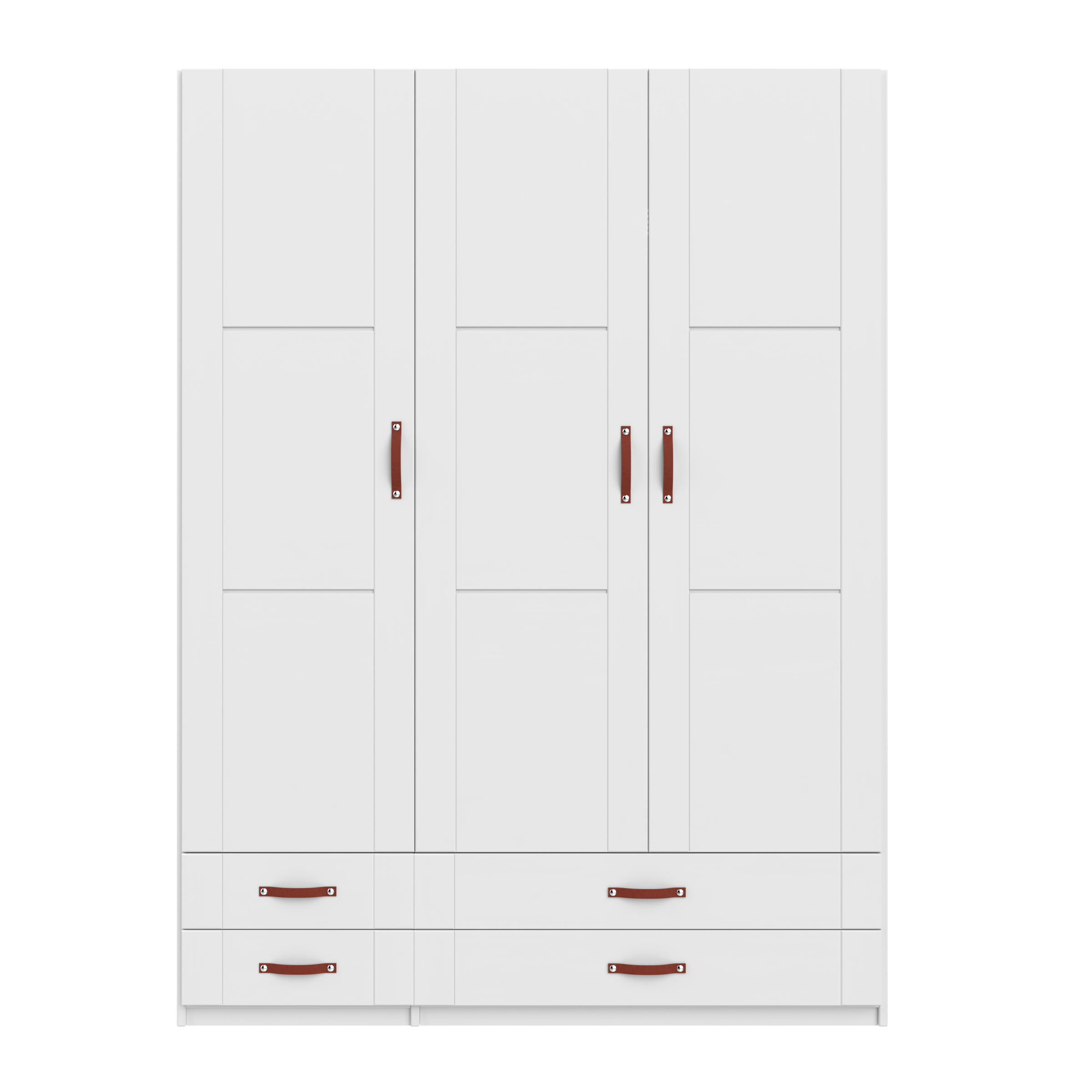 Lifetime Kleiderschrank mit 3 Türen, Einlegeböden, Kleiderstange und Schubladen, 150 cm