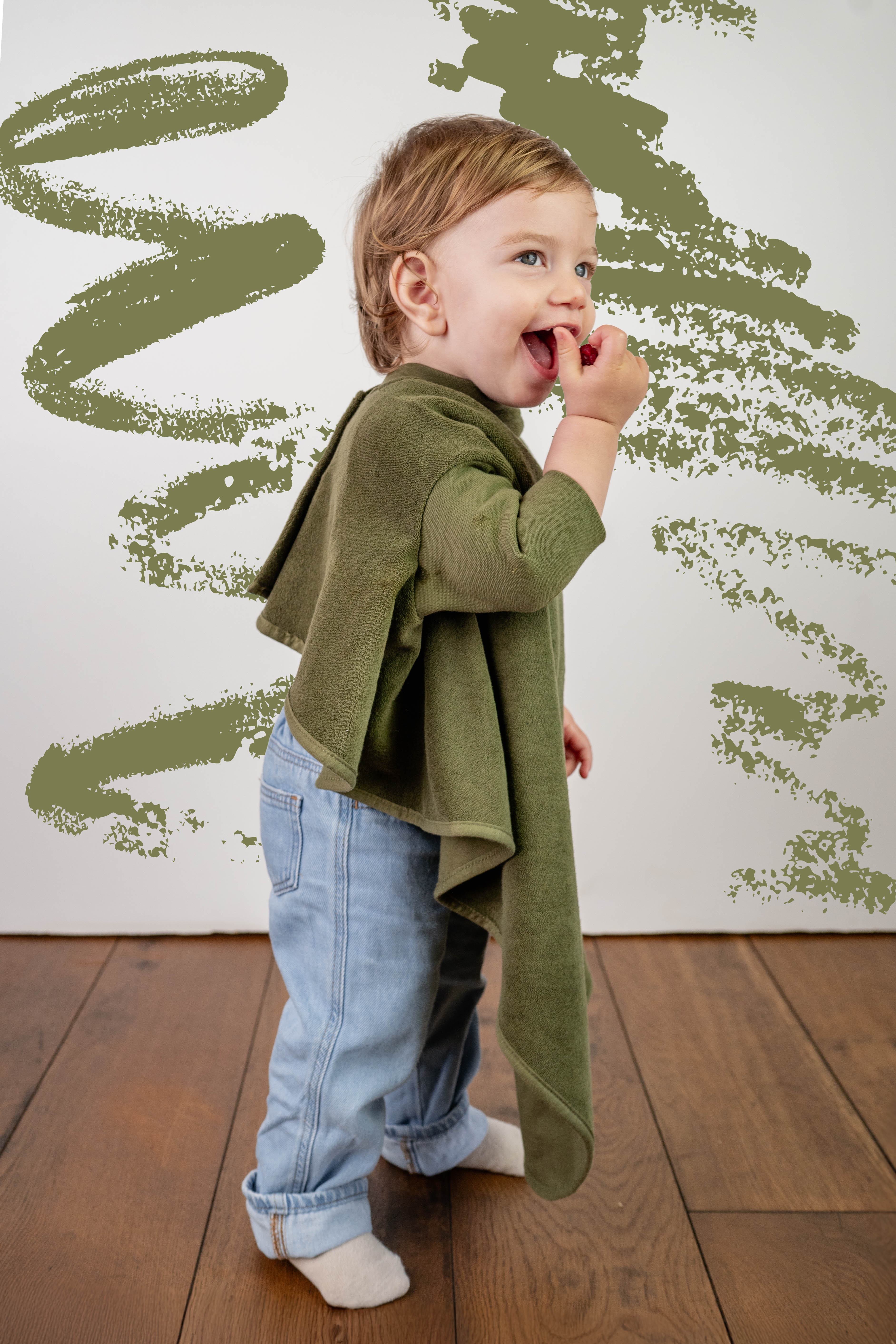 Little Casimir Lätzchen Boo, Olive