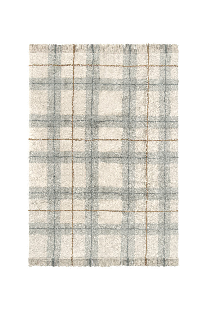 Lorena Canals waschbarer Teppich Tartan, Blue Sage