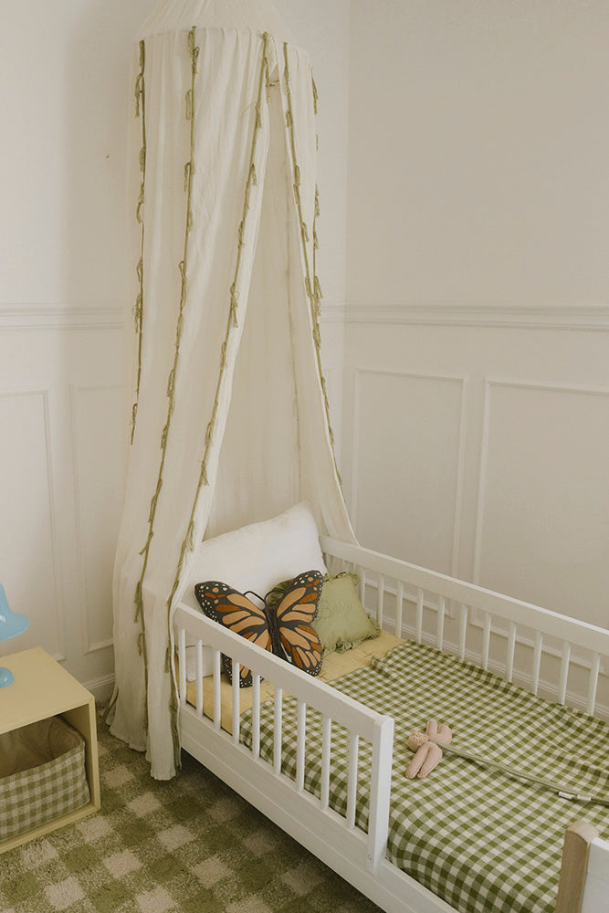 Lorena Canals gestrickte Decke Vichy