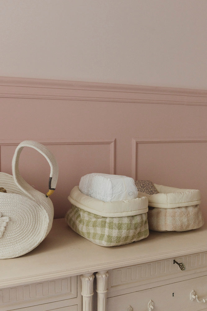 Lorena Canals gesteppter Korb Matcha