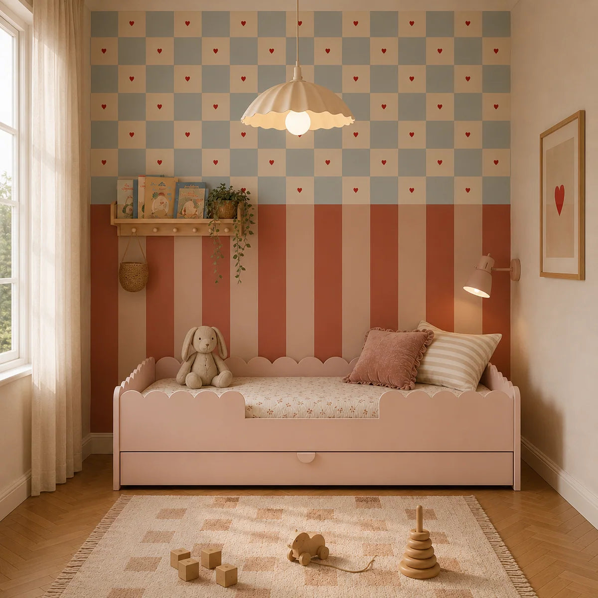 Bellamy Bodenbett 80x160 cm Book Nook, rosa