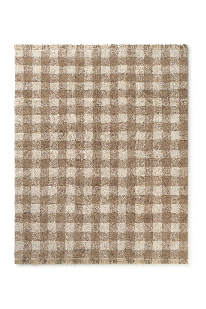 Lorena Canals waschbarer Teppich Vichy, Marron