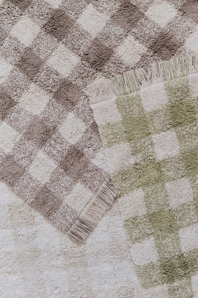 Lorena Canals waschbarer Teppich Vichy, Matcha