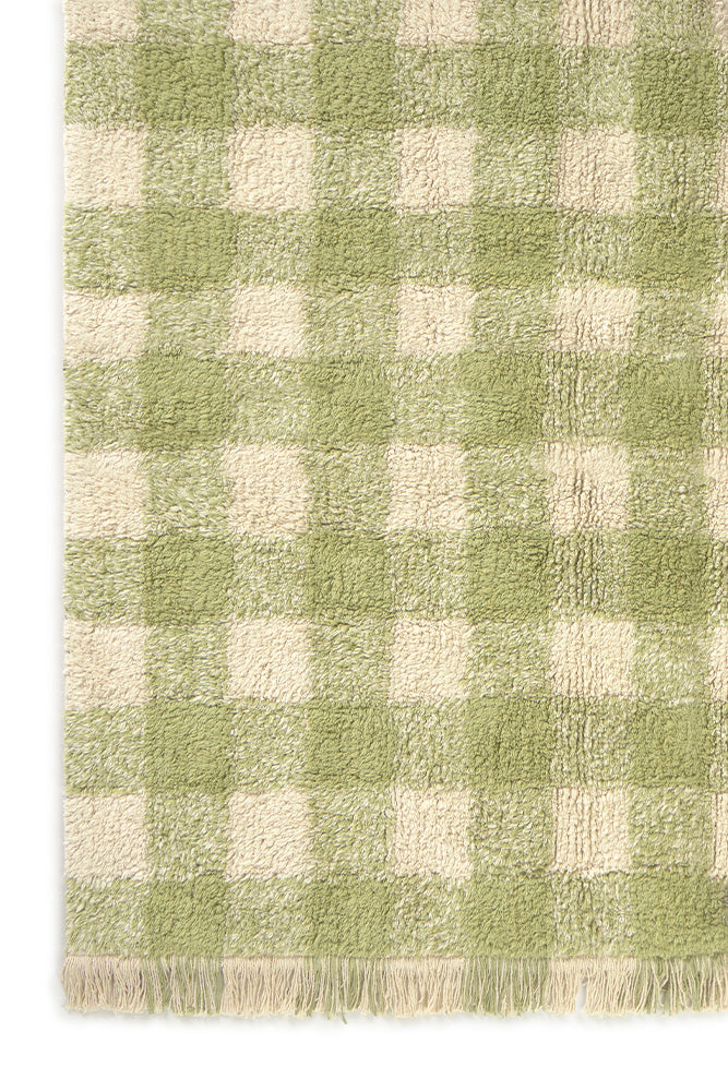 Lorena Canals waschbarer Teppich Vichy, Matcha