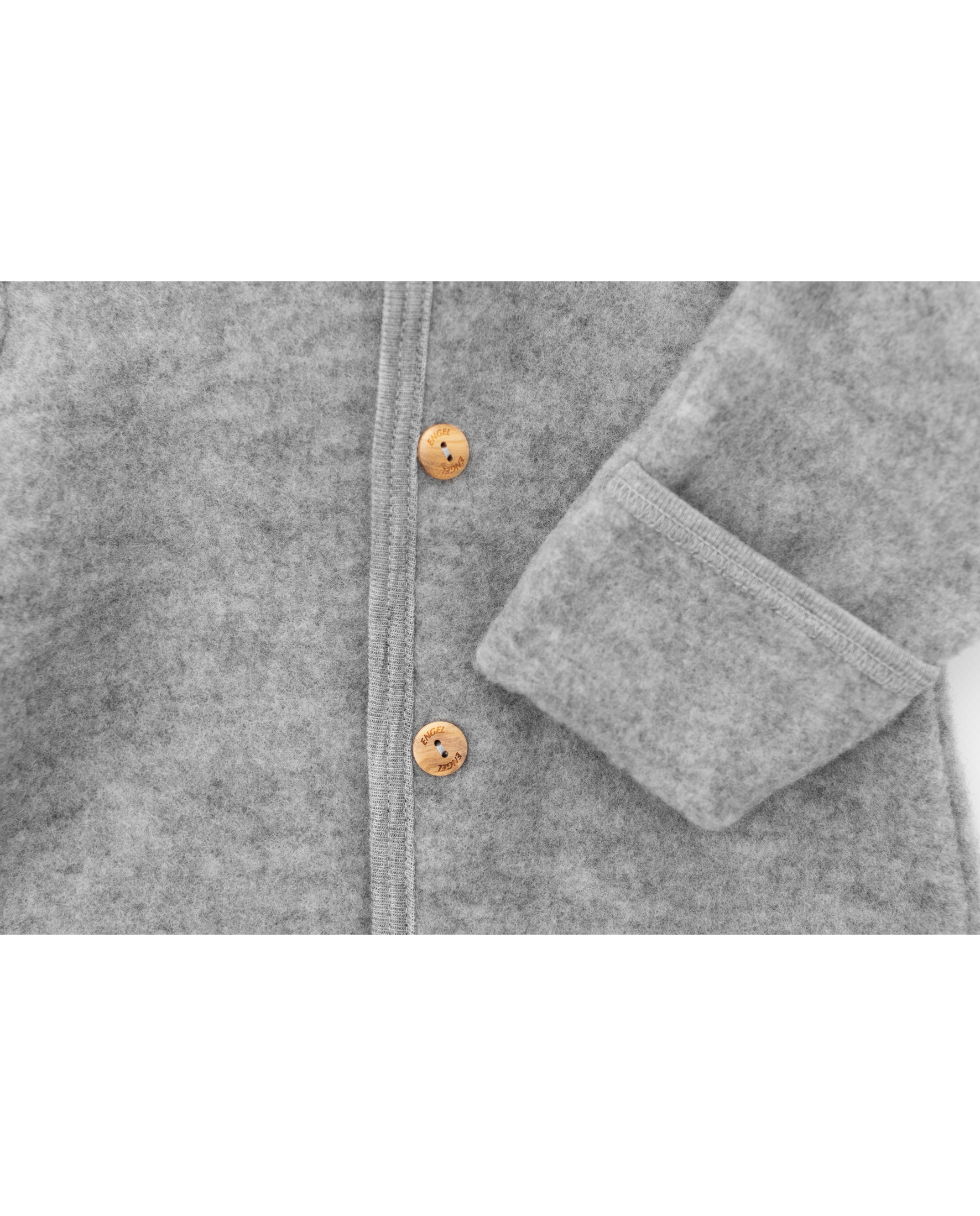 Engel Woll-Overall mit Holzknöpfen, hellgrau melange