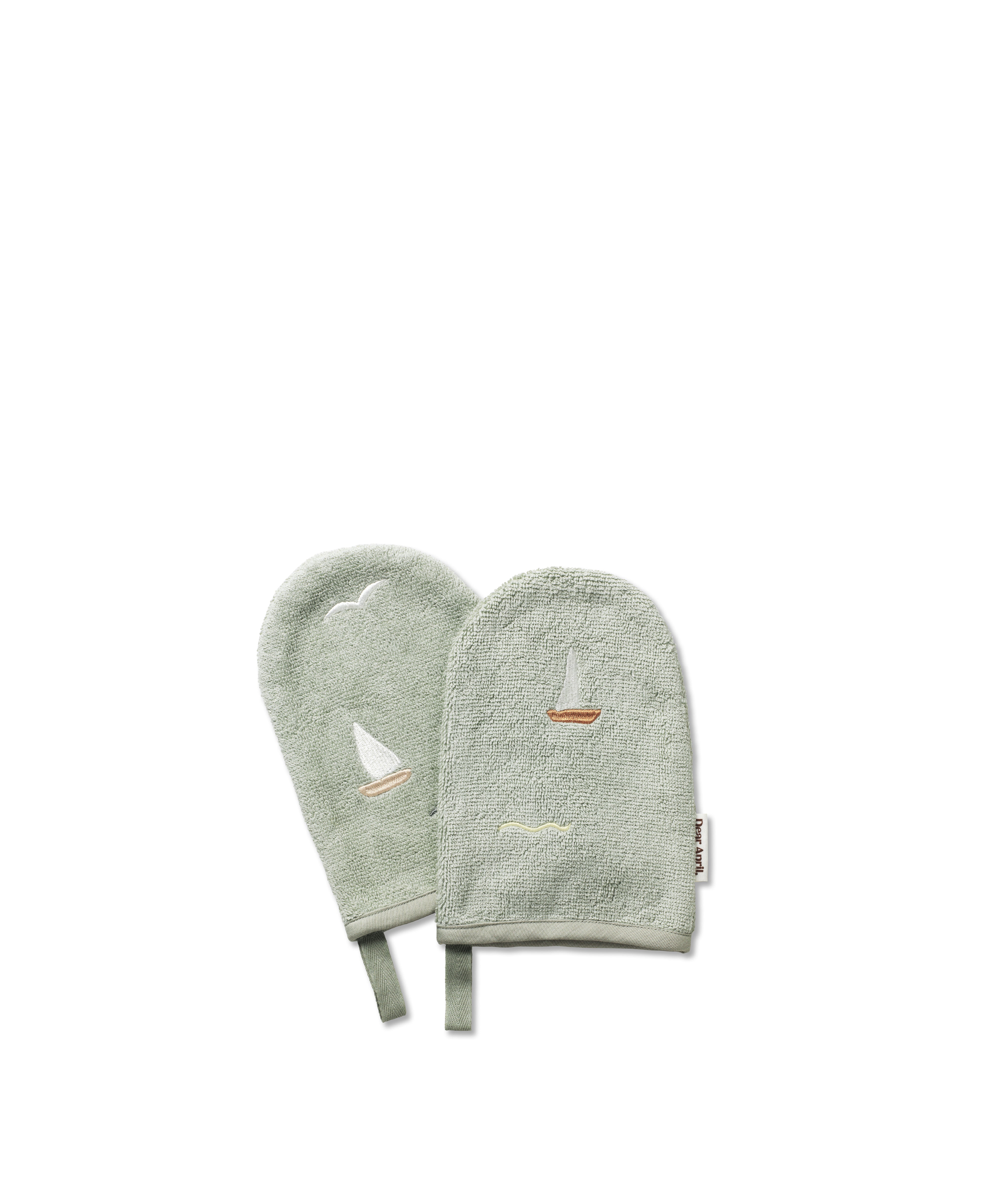 Dear April Paw Waschlappen 2er-Pack, Sailboats