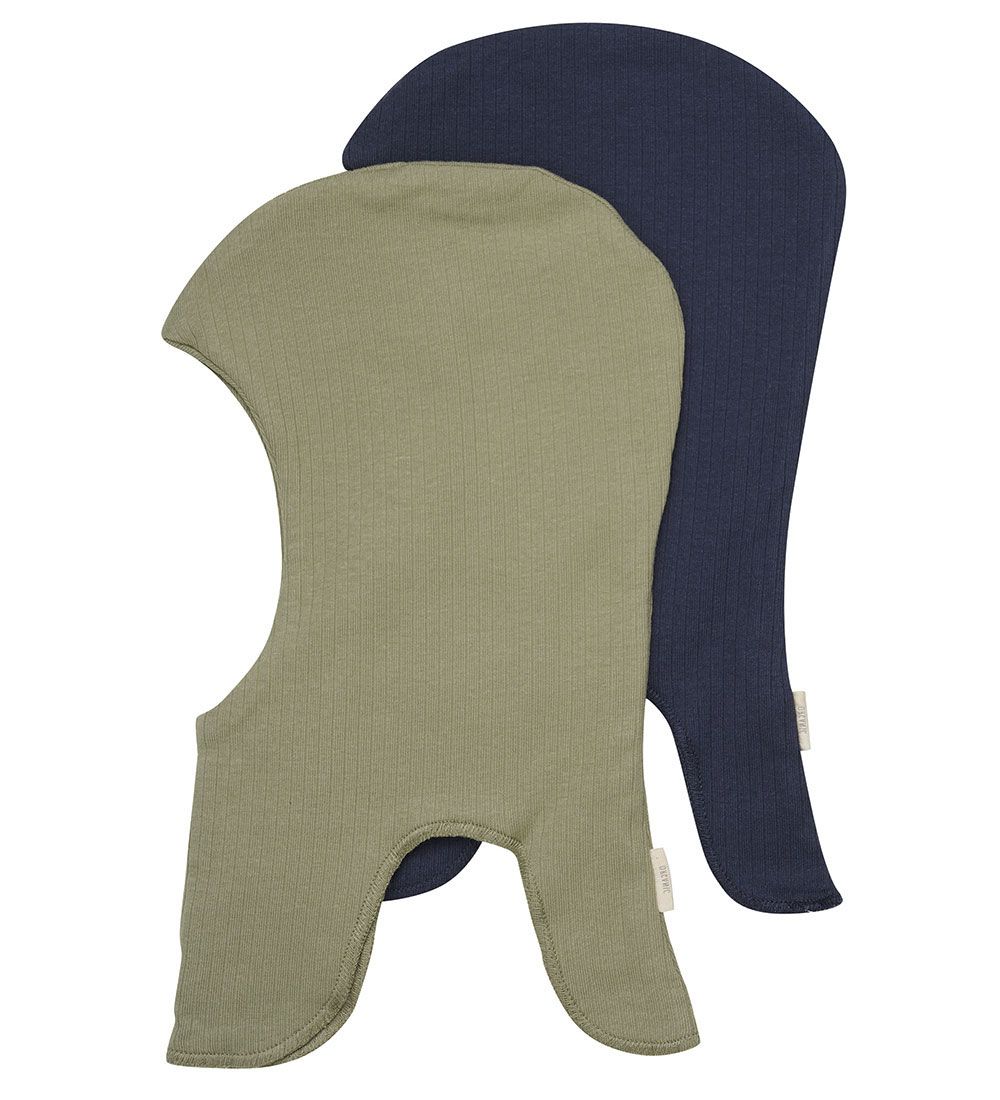 Minymo Schlupfmütze 2er-Pack, blau/grün